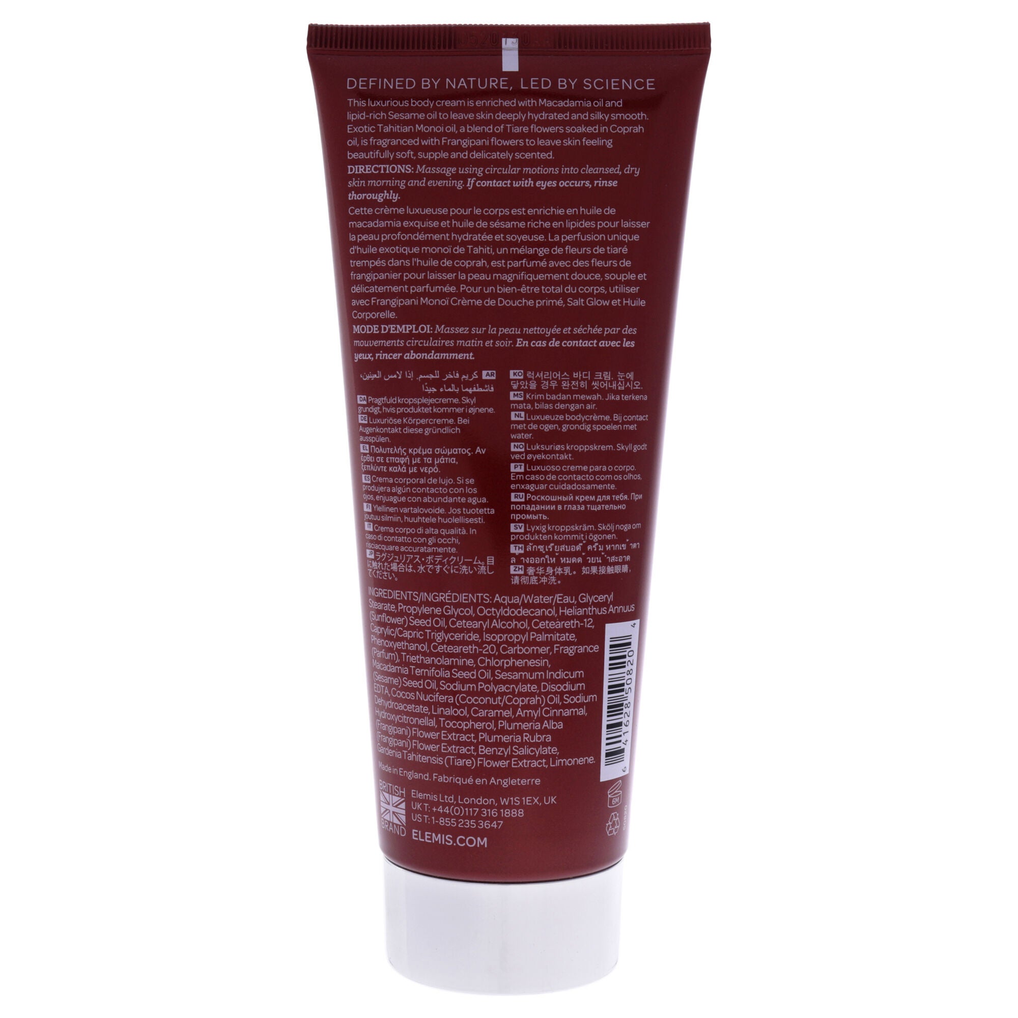 Frangipani Monoi Body Cream by Elemis for Unisex - 6.7 oz Body Cream, , alternate image number 3