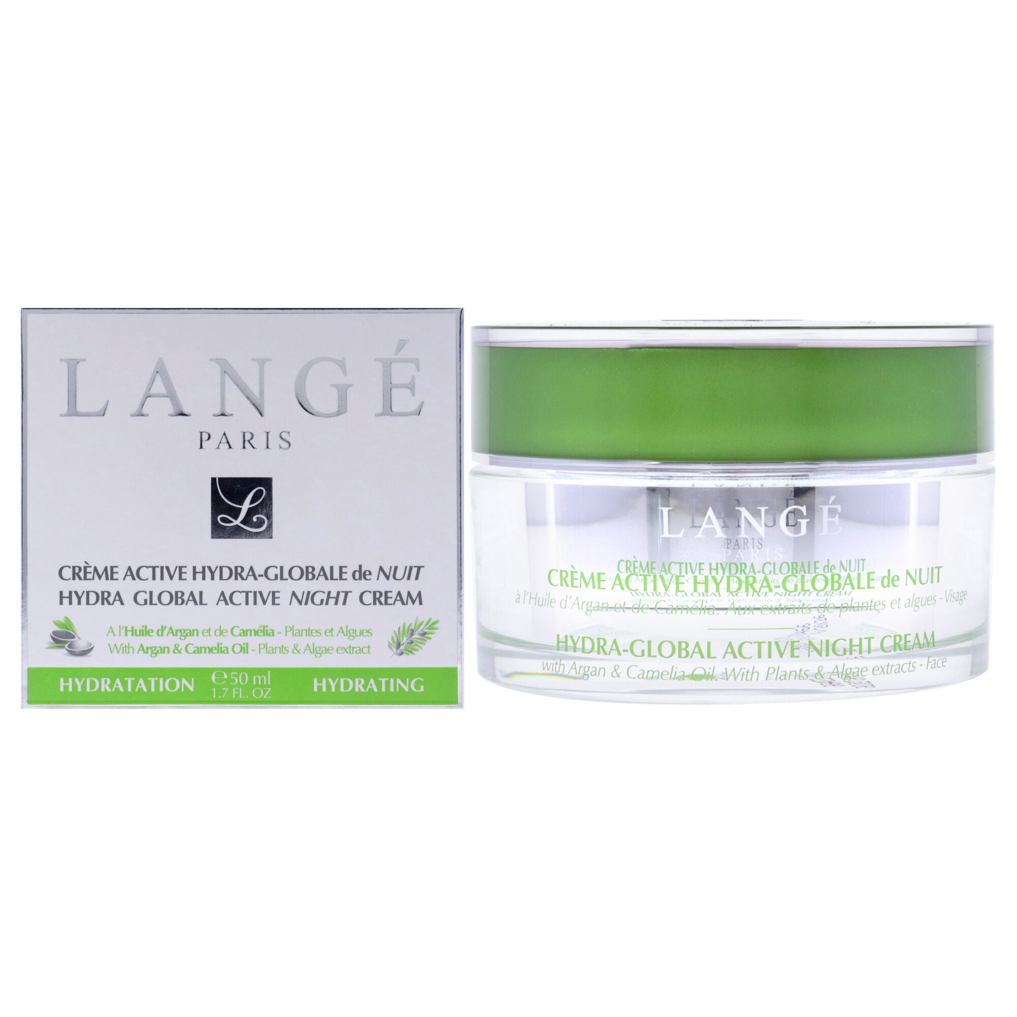 Hydra Global Active Night Cream by Lange for Unisex - 1.7 oz Cream, See Description, hi-res image number 0