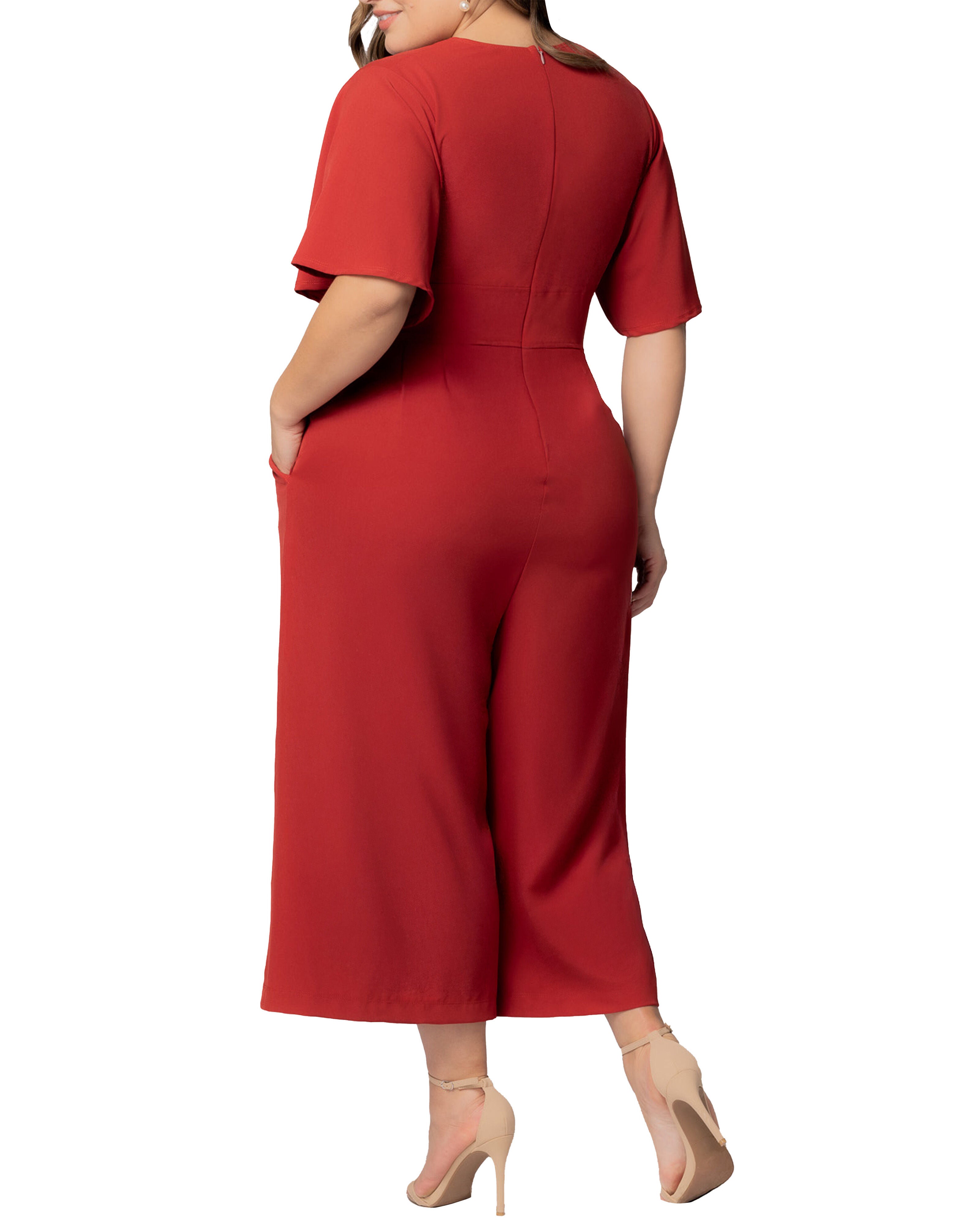 Evelyn Cropped Jumpsuit, PAPRIKA / Red, alternate image number 1
