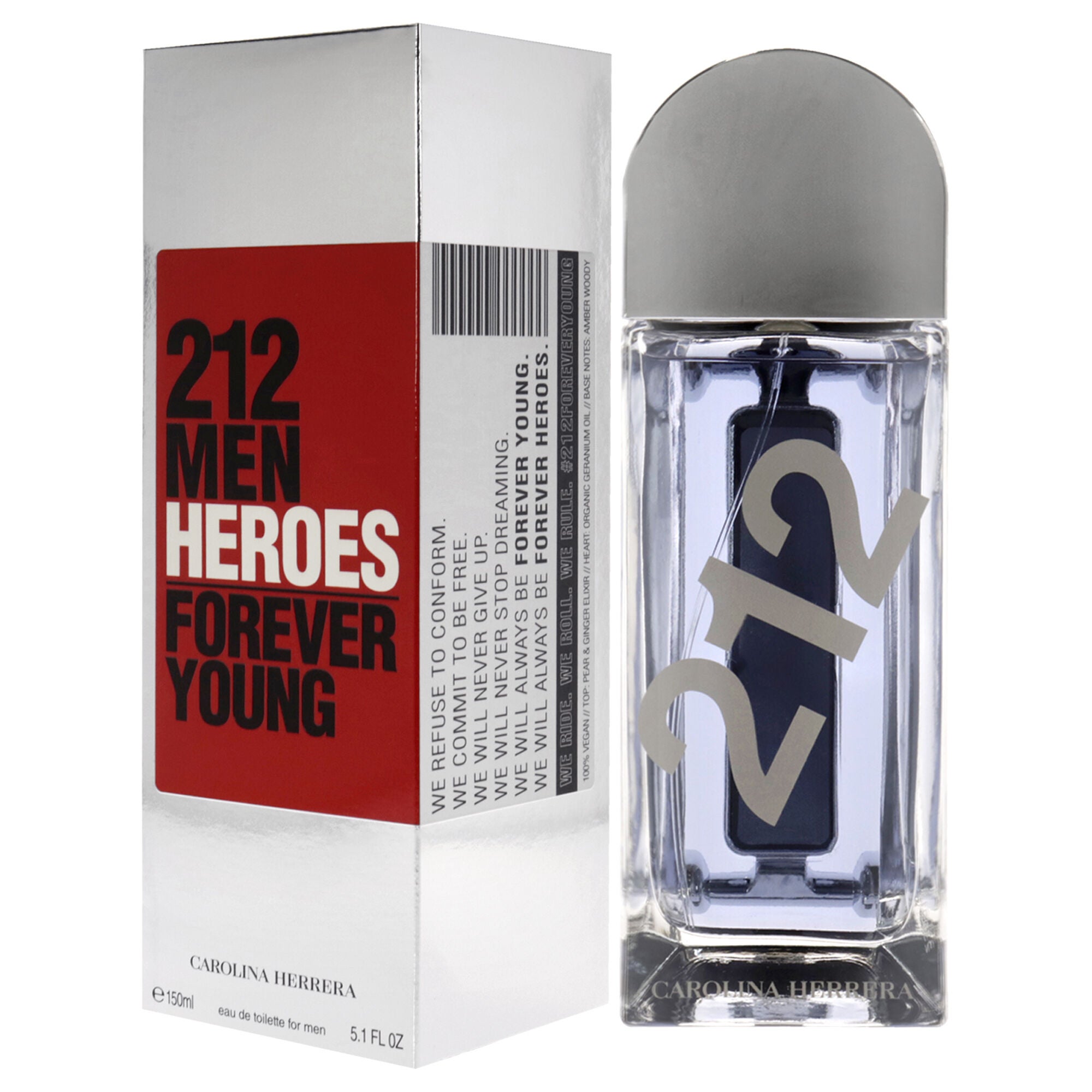 212 Men Heroes Forever Young by Carolina Herrera for Men - 5.1 oz EDT Spray, See Description, alternate image number 3