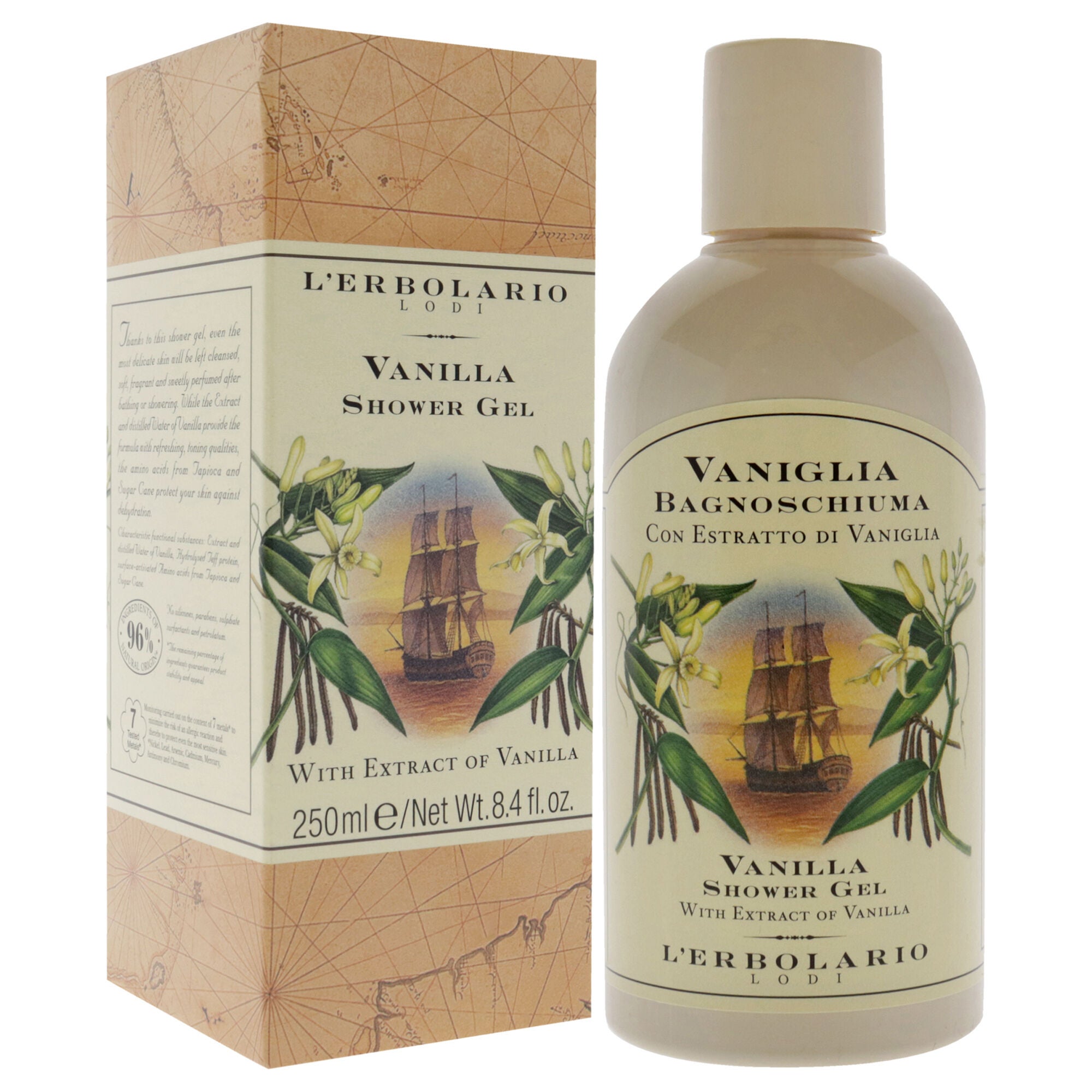 Shower Gel - Vanilla by LErbolario for Unisex - 8.4 oz Shower Gel, NA, alternate image number 2