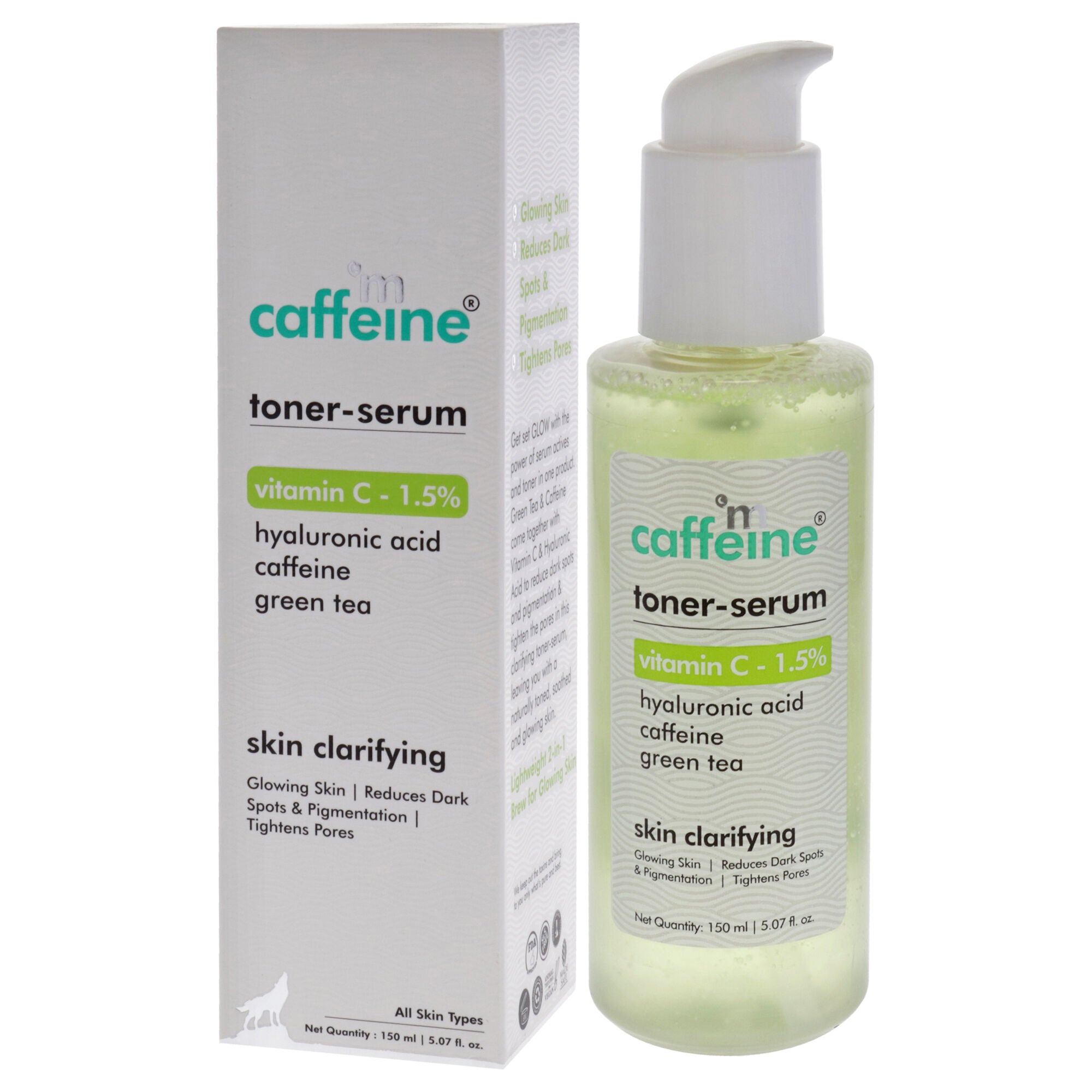 Toner Serum Vitamin C 1.5 Percent - Green Tea by mCaffeine for Unisex - 5.07 oz Toner, See Description, alternate image number 1