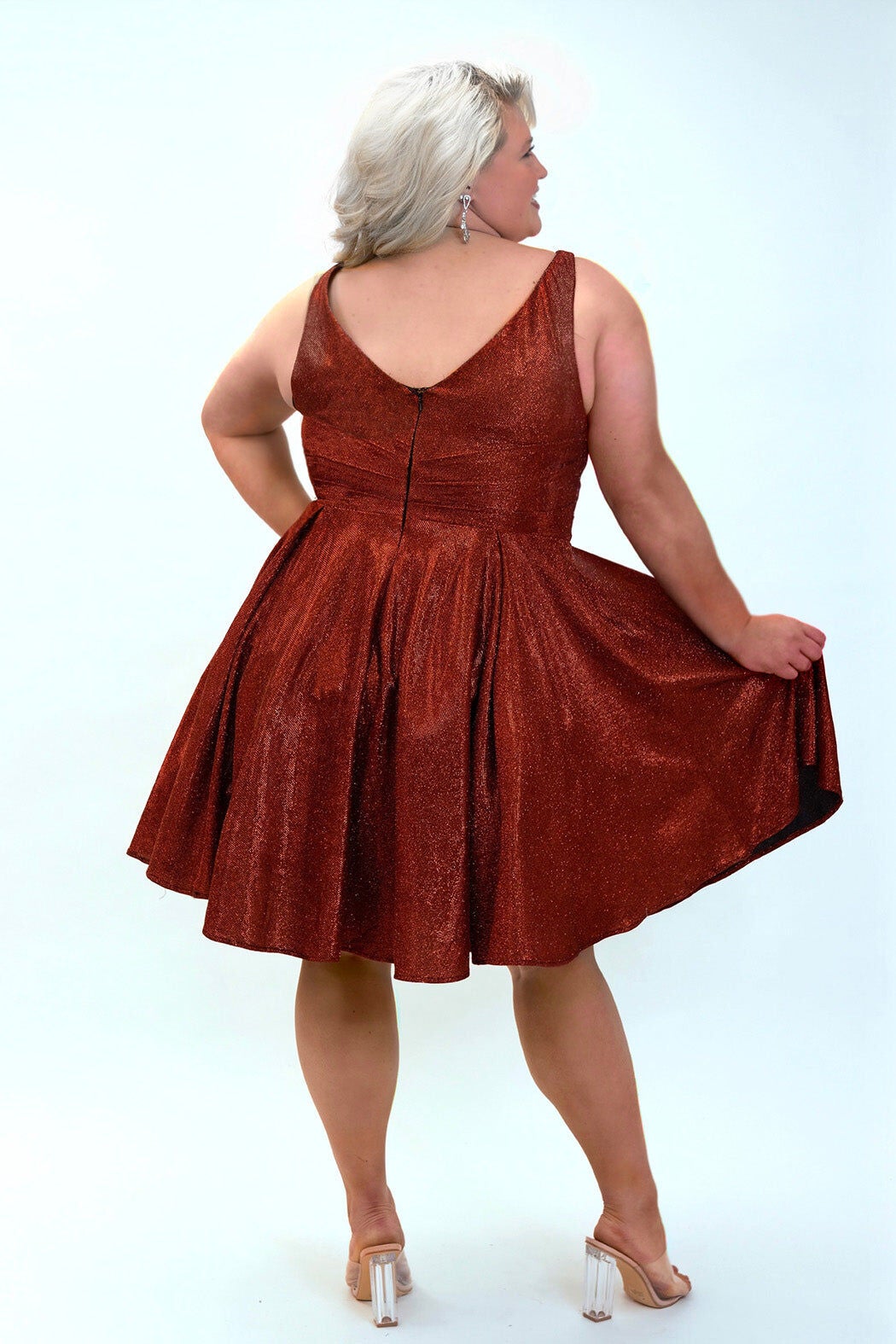 SPARKLE FEVER PARTY DRESS, Red / Red, alternate image number 1