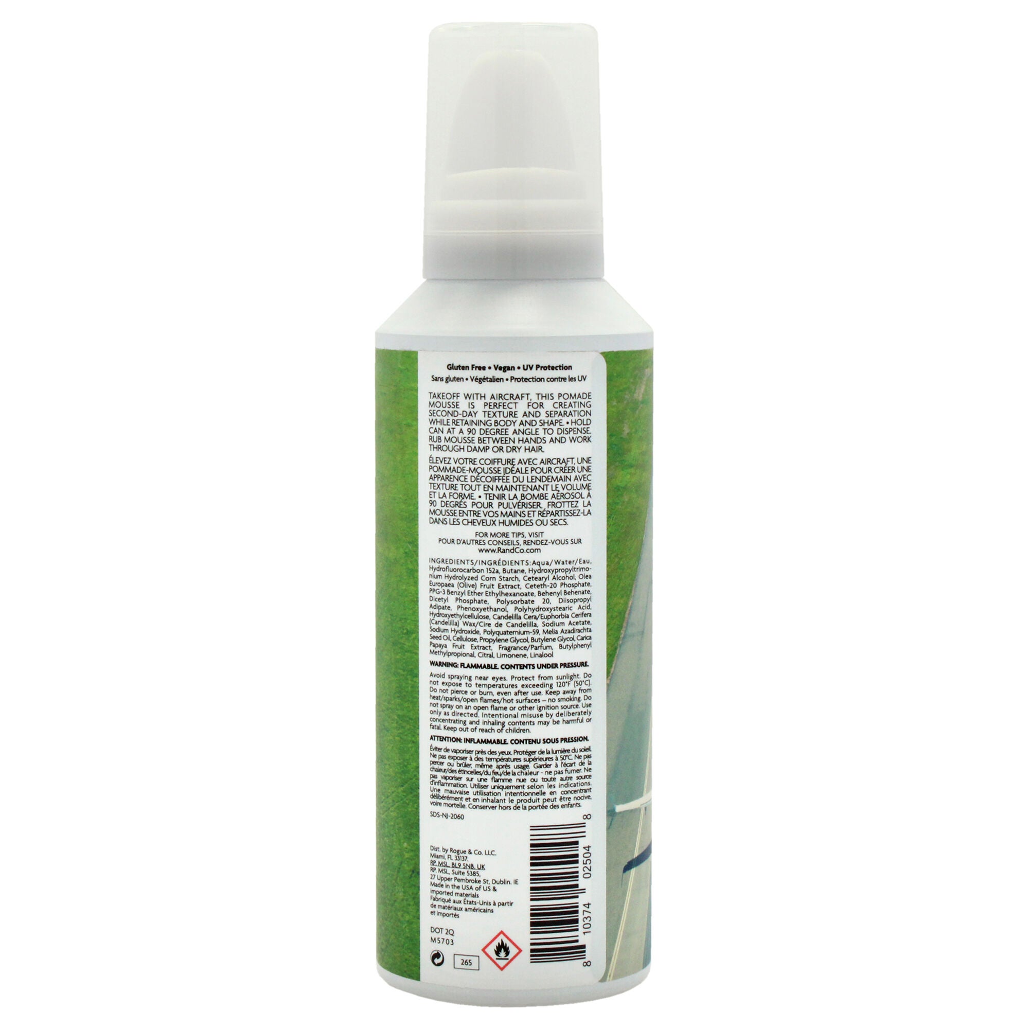 Aircraft Pomade Mousse by R+Co for Unisex - 5.6 oz Mousse, See Description, alternate image number 1