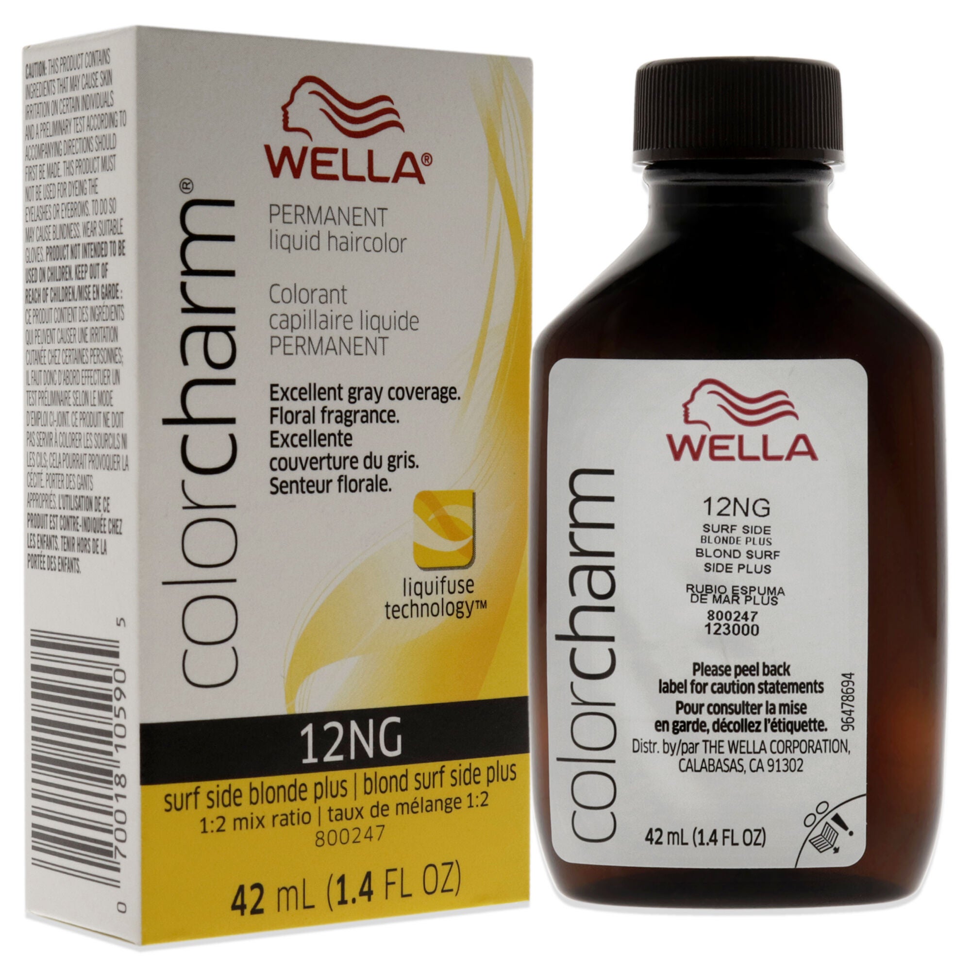 Color Charm Permanent Liquid Haircolor - 12NG Surf Side Blonde Plus by Wella for Unisex - 1.4 oz Hair Color, See Description, alternate image number 1