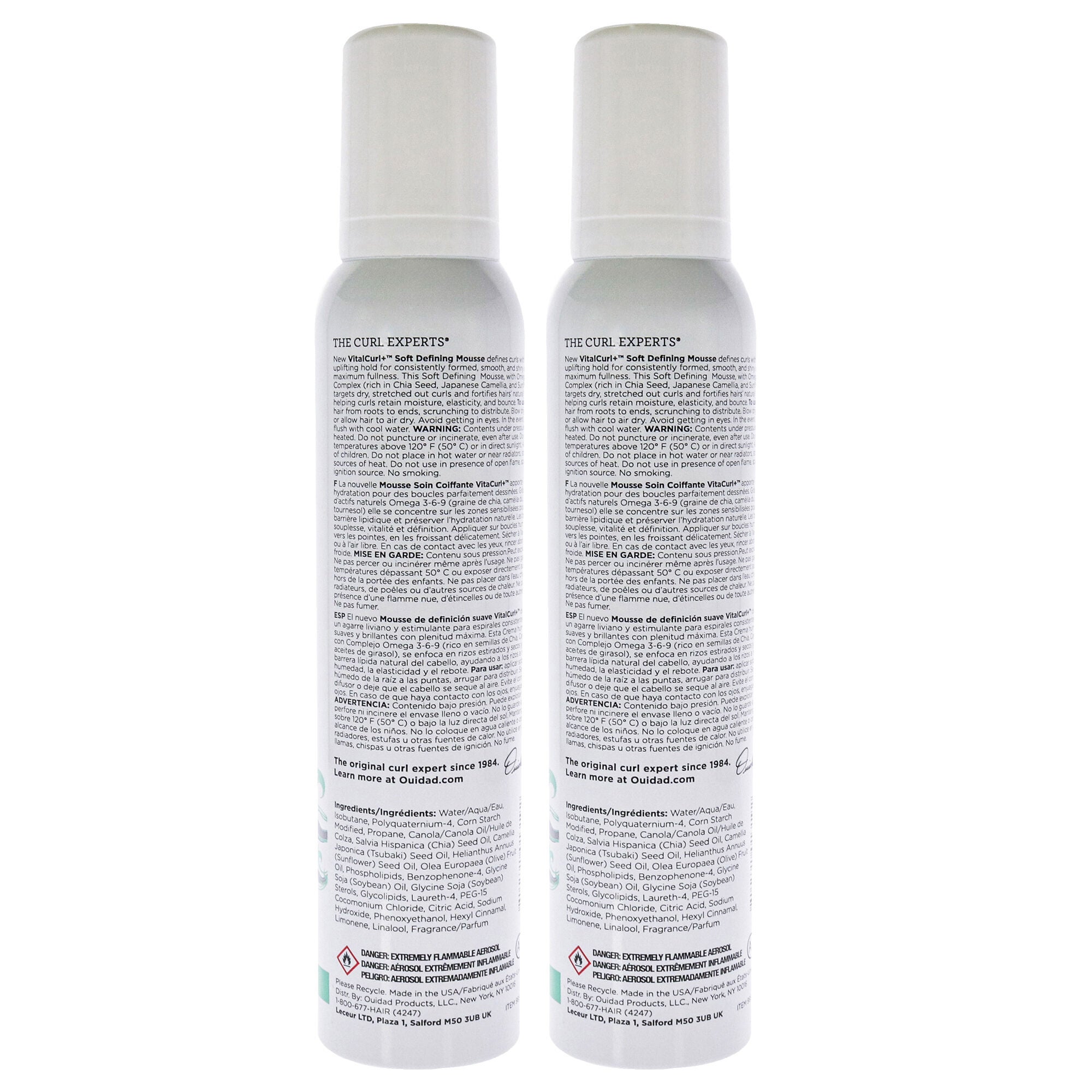 VitalCurl Plus Soft Defining Mousse by Ouidad for Unisex - 5.7 oz Mousse - Pack of 2, White, alternate image number 1