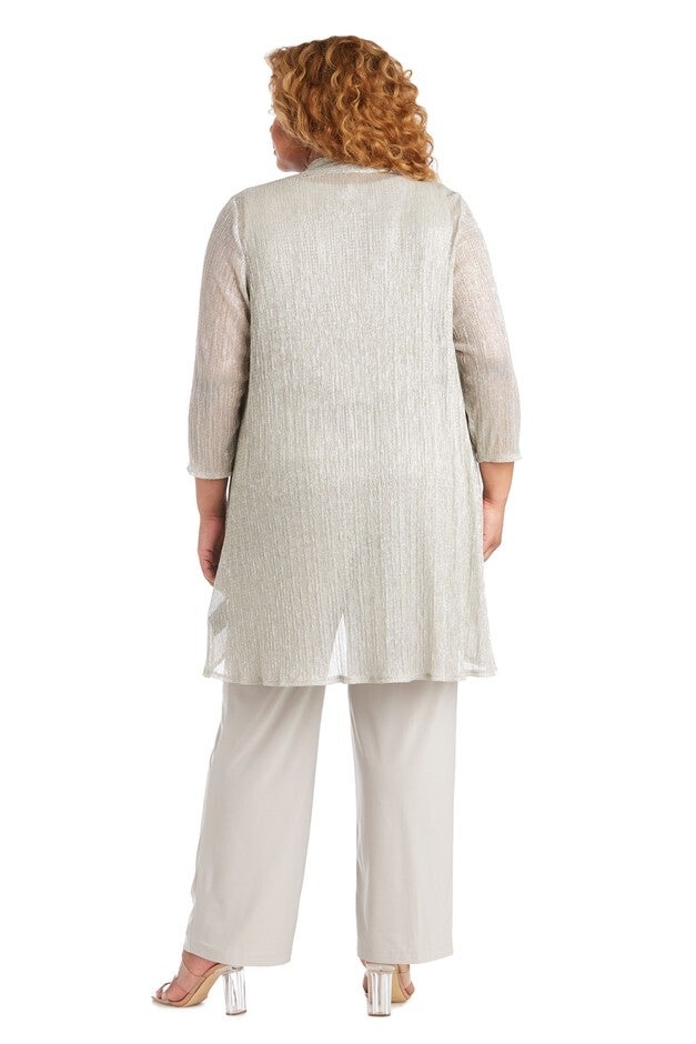 Three Piece Festival Crinkle Duster Pant Set, , alternate image number null