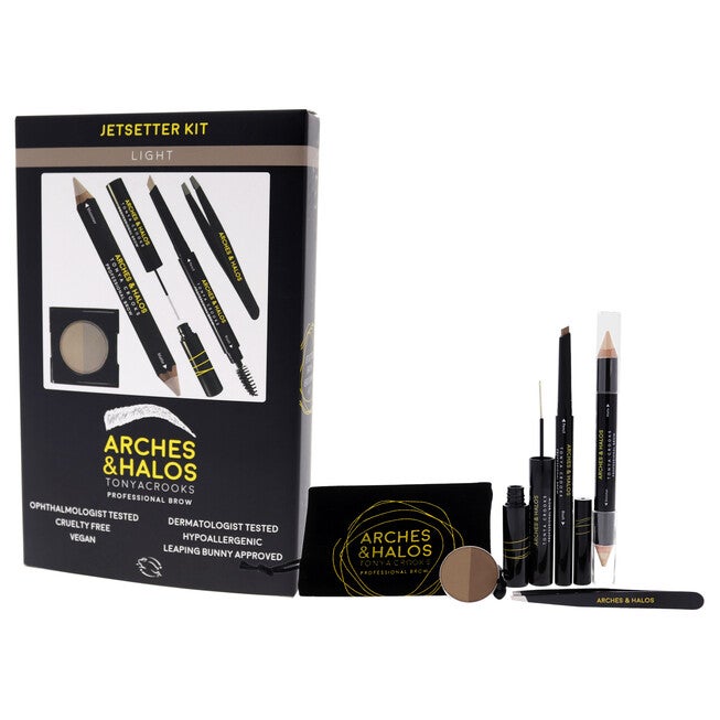 Jetsetter Brow Kit - Light by Arches and Halos for Women - 6 Pc Set, NA, alternate image number null