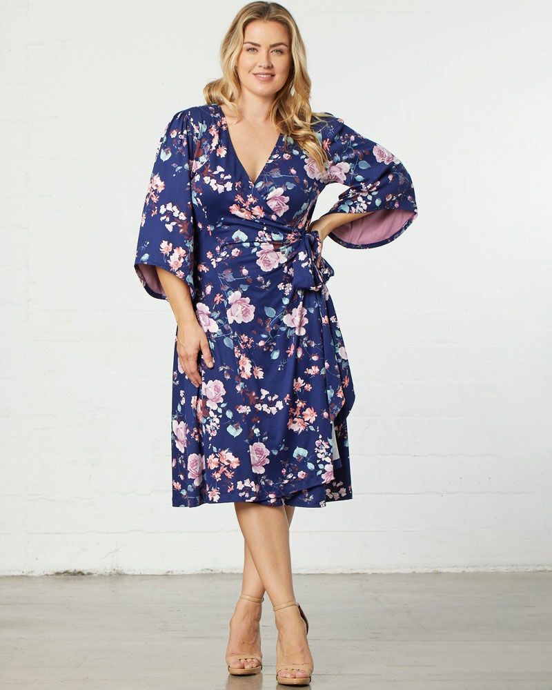 Gemini Wrap Dress, Evening Rose Garden, alternate image number 1
