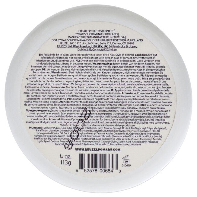 Clay Matte Pomade by Reuzel for Men - 4 oz Pomade, , alternate image number null