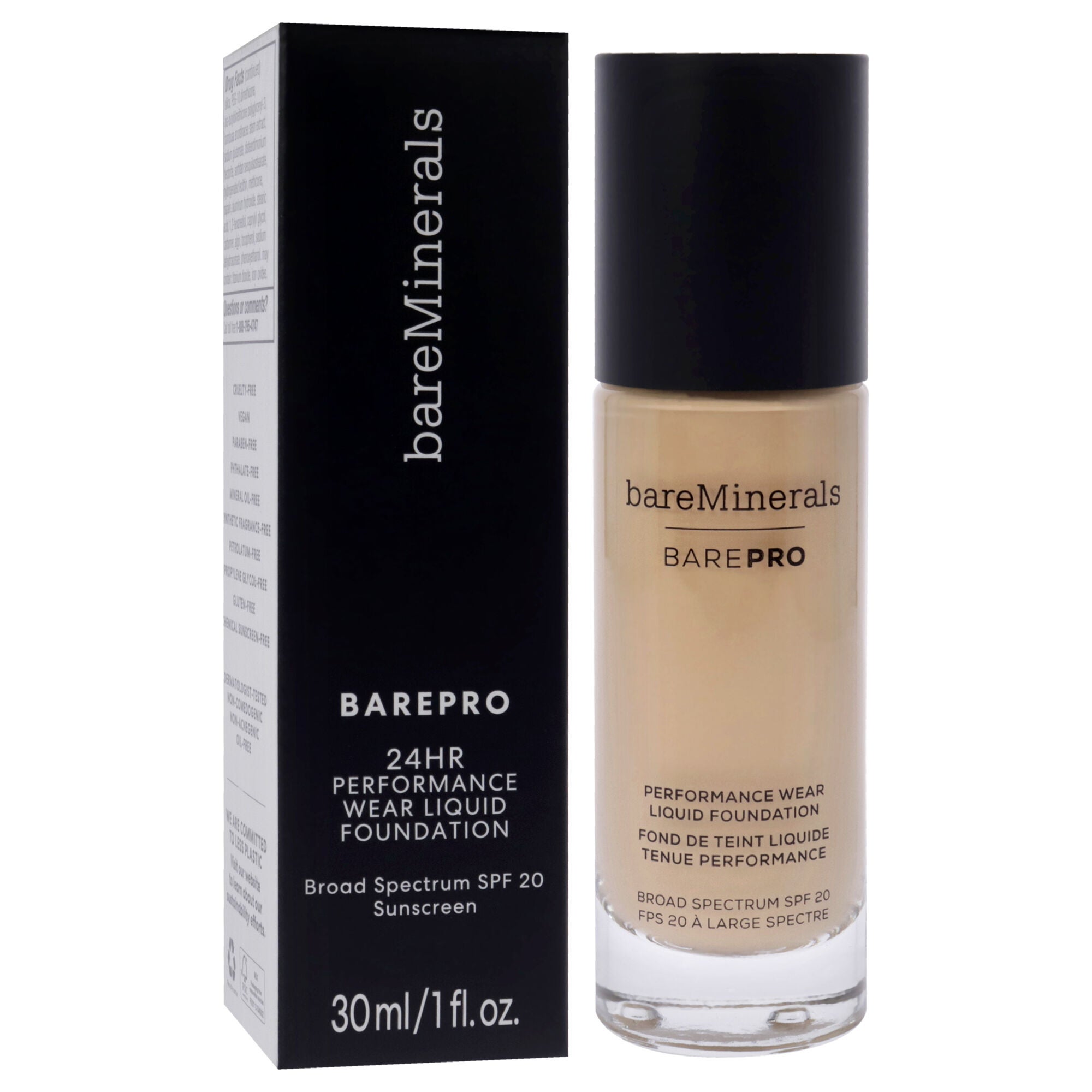 Barepro Performance Wear Liquid Foundation SPF 20 - 18 Pecan by bareMinerals for Women - 1 oz Foundation, See Description, alternate image number 2