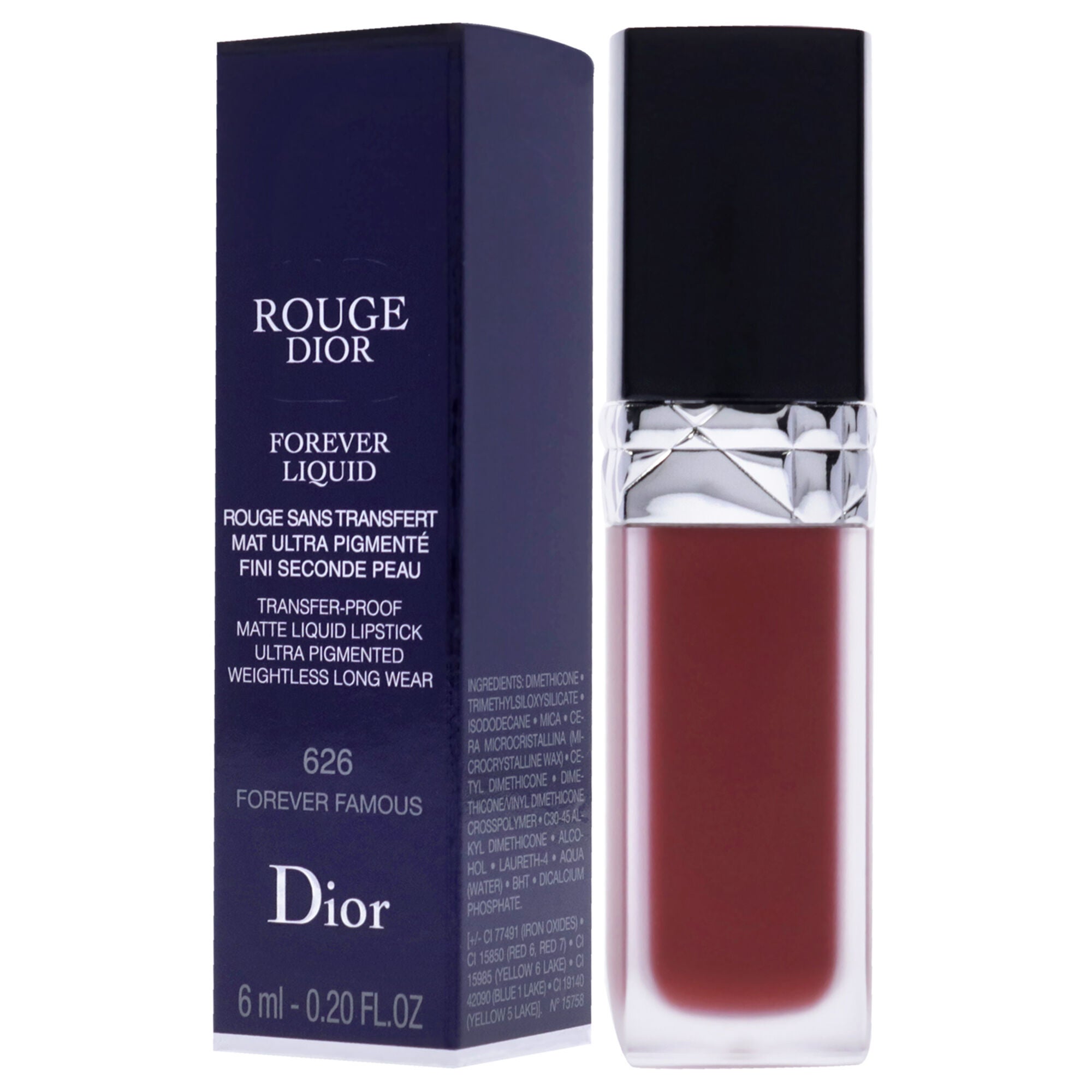 Rouge Dior Forever Liquid Matte - 626 Forever Famous by Christian Dior for Women - 0.2 oz Lipstick, See Description, alternate image number 2