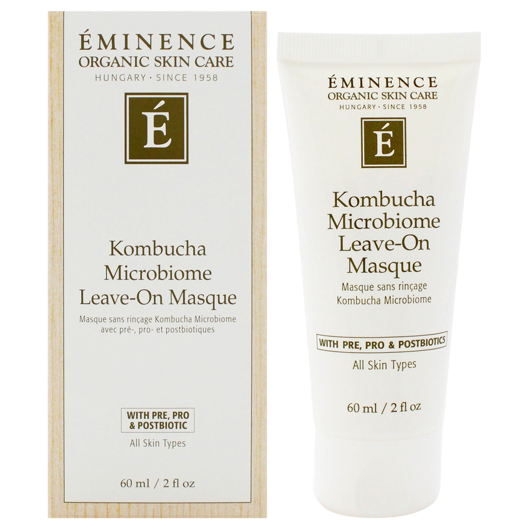 Kombucha Microbiome Leave-On Masque by Eminence for Unisex - 2 oz Masque, White, hi-res image number 0