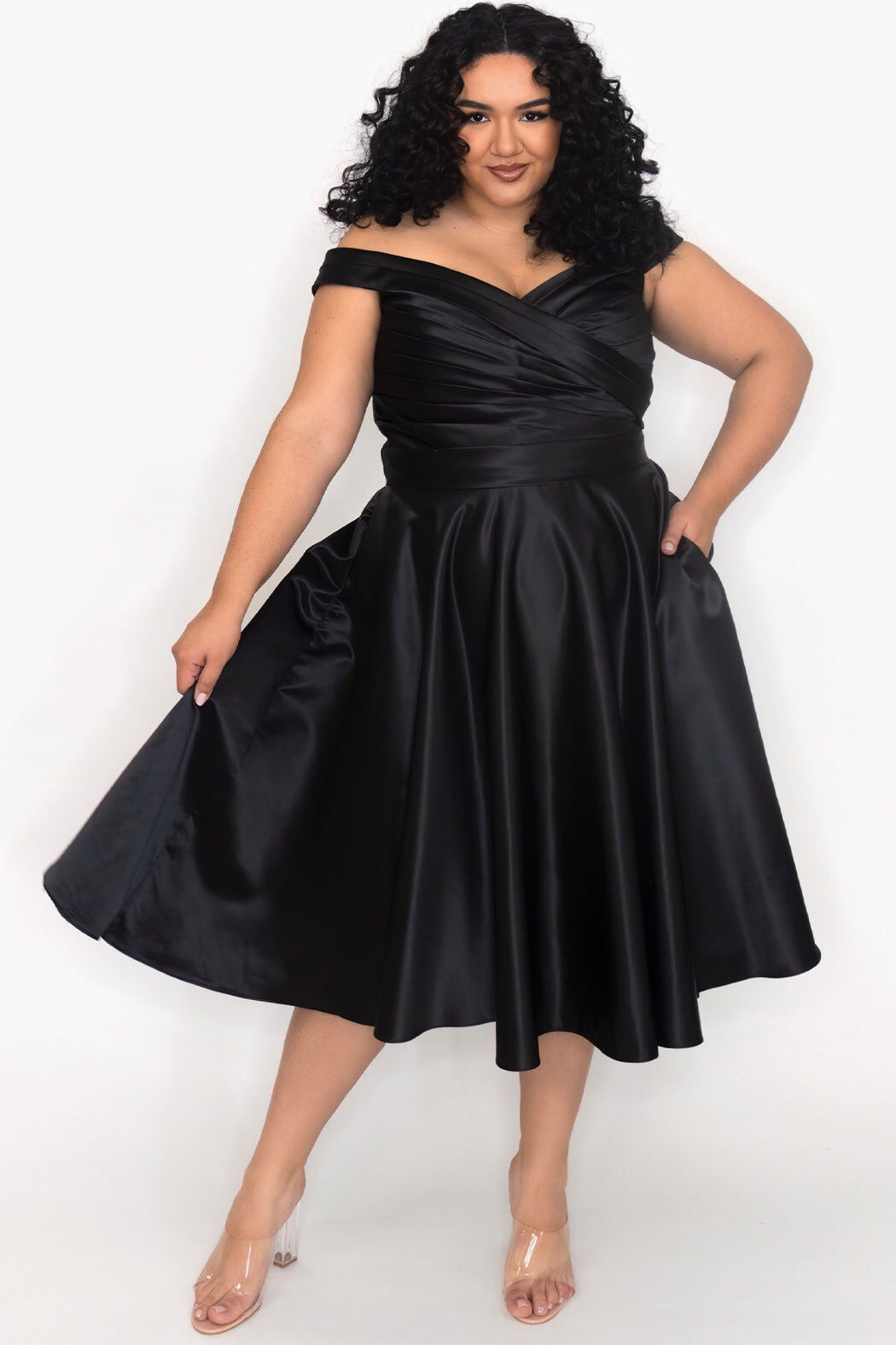 PERFECTLY POSH PARTY DRESS, Onyx / Black, hi-res image number 0