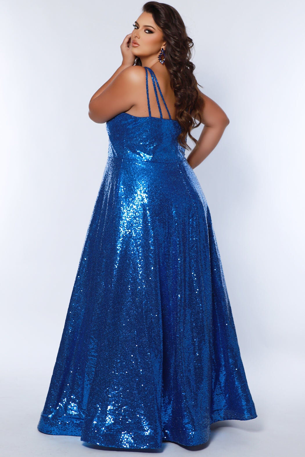 IT'S ALL IN THE ATTITUDE SEQUIN DRESS, Cobalt / Cobalt, alternate image number 1