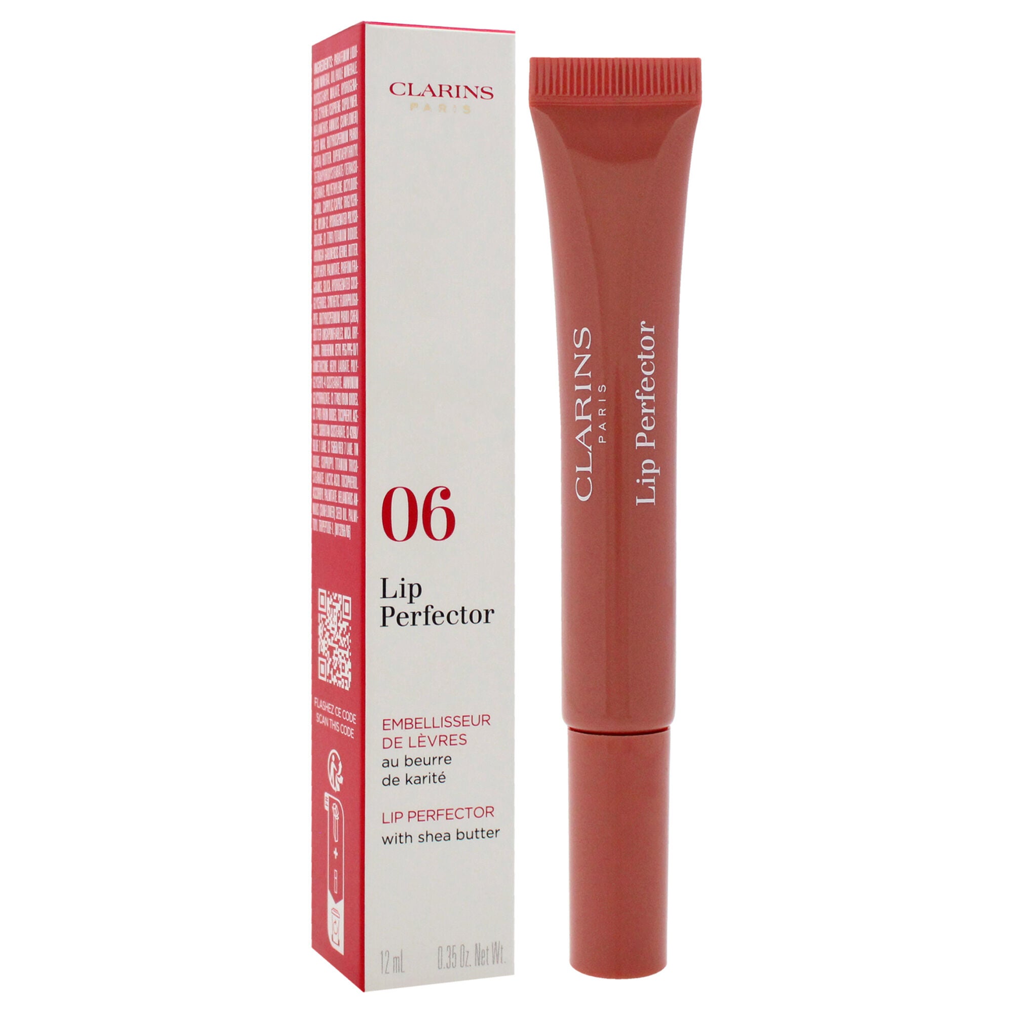 Lip Perfector - 06 Rosewood Shimmer by Clarins for Women - 0.35 oz Lip Gloss, See Description, alternate image number 2