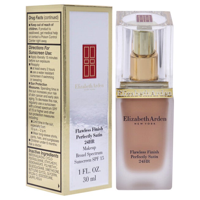 Flawless Finish Perfectly Satin 24HR Makeup SPF 15 - 14 Caramel by Elizabeth Arden for Women - 1 oz Foundation, , alternate image number null