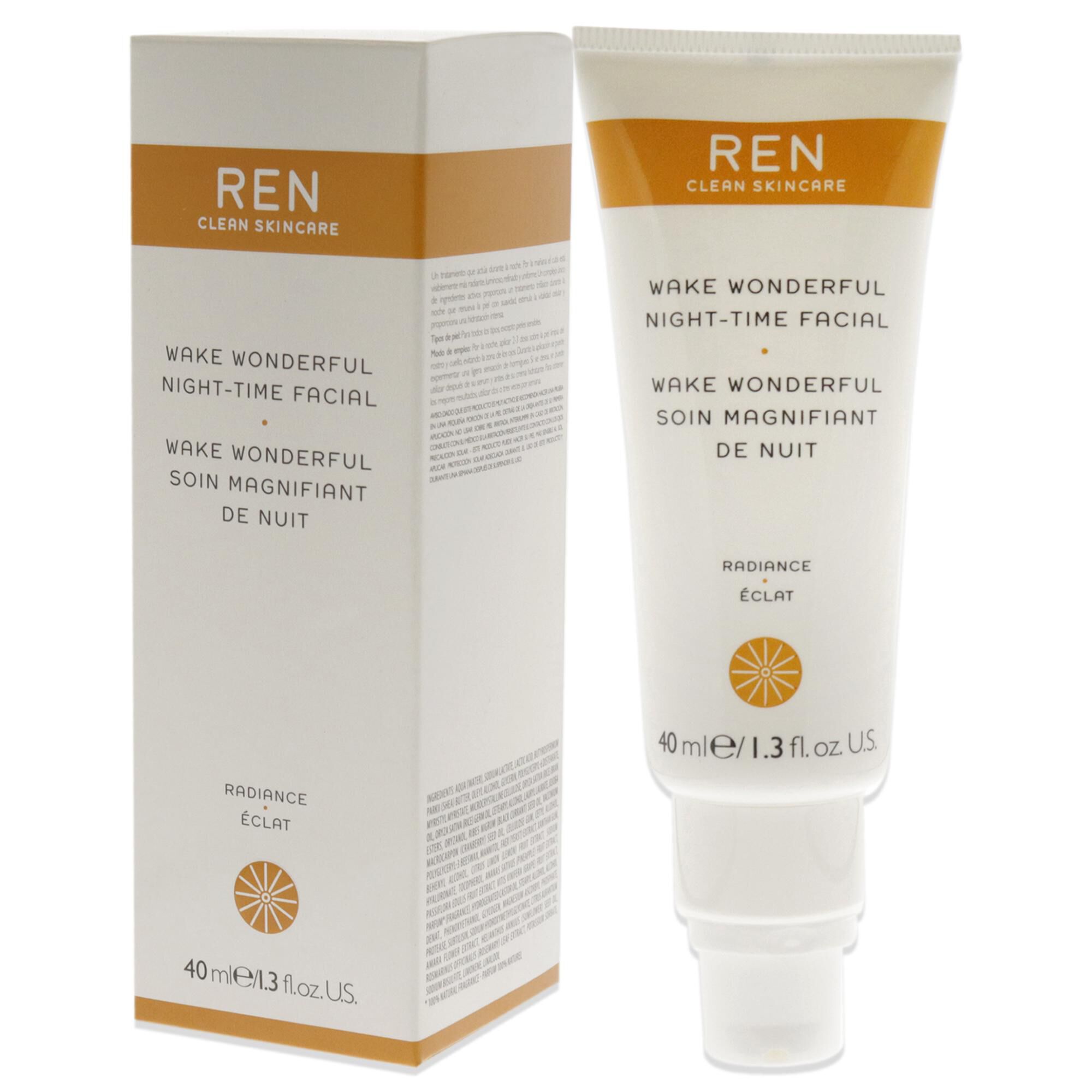 Wake Wonderful Night-Time Facial by REN for Unisex - 1.3 oz Treatment, , alternate image number 8