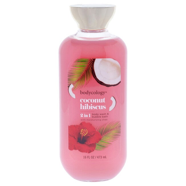 2 in 1 Body Wash and Bubble Bath - Coconut Hibiscus by Bodycology for Women - 16 oz Body Wash, NA, hi-res image number null