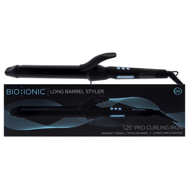 Long Barrel Styler - Black by Bio Ionic for Women - 1.25 Inch Curling Iron, NA, hi-res image number null