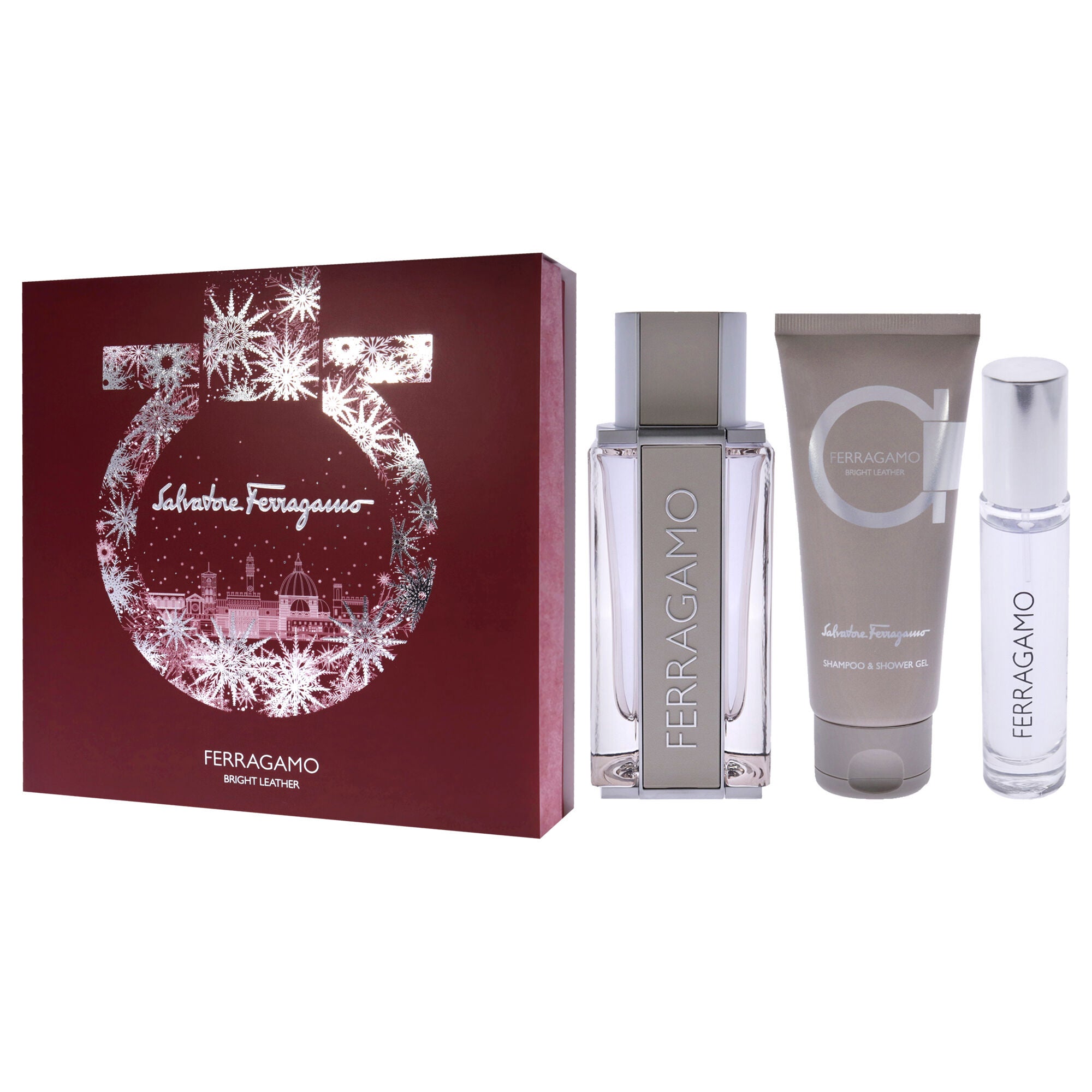 Bright Leather by Salvatore Ferragamo for Men - 3 Pc Gift Set 3.4oz EDT Spray, 0.34oz EDT Spray, 3.4oz Shower Gel, See Description, alternate image number 3