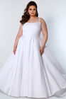 One More Dance Formal Dress A-line Satin Dress Black 14, White, hi-res image number null