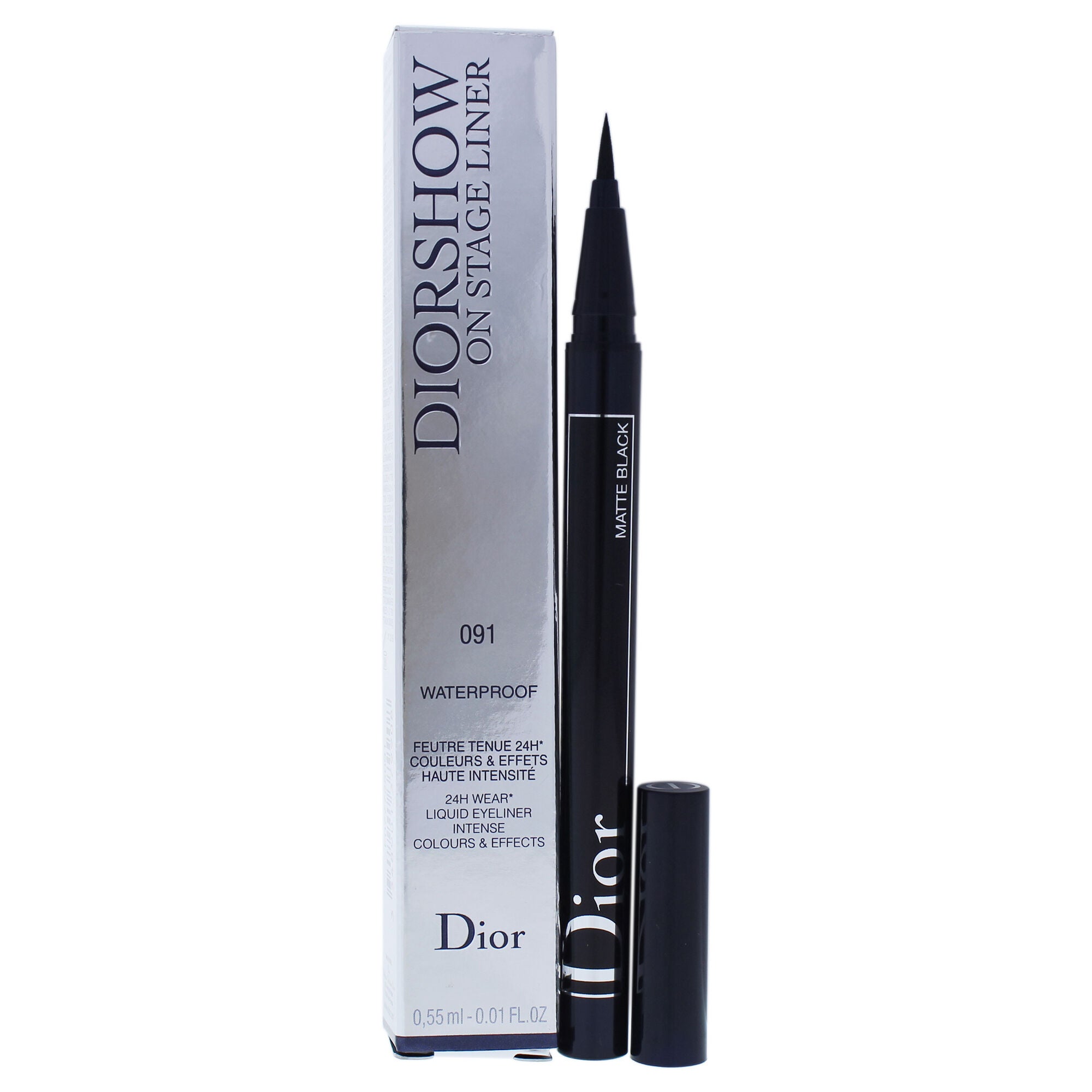 Diorshow On Stage Liquid Eyeliner Waterproof - 091 Matte Black by Christian Dior for Women - 0.01 oz Eyeliner, , alternate image number 4
