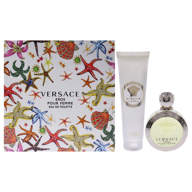 Versace Eros Pour Femme by Versace for Women - 2 Pc Gift Set 3.4oz EDT Spray, 5oz Luxury Body Lotion, NA, hi-res image number null