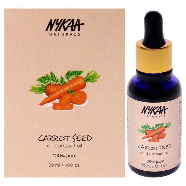100 Percent Pure Cold Pressed Oil - Carrot Seed by Nykaa Naturals for Women - 1 oz Oil, NA, hi-res image number null