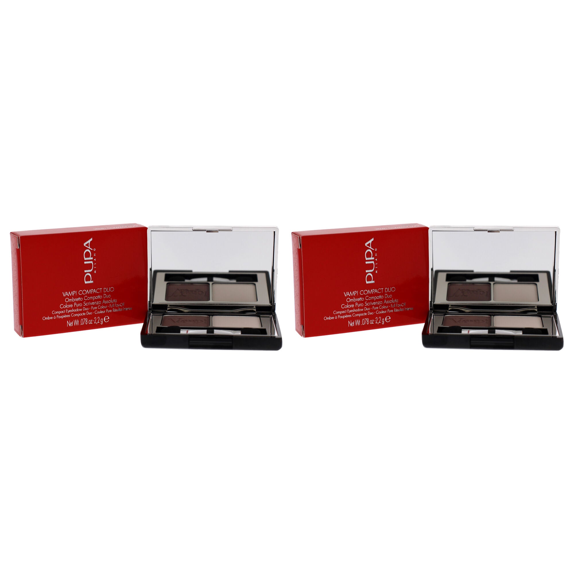 Vamp! Compact Duo Eyeshadow - 006 Brown Vanilla by Pupa Milano for Women - 0.078 oz Eye Shadow - Pack of 2, , alternate image number 6