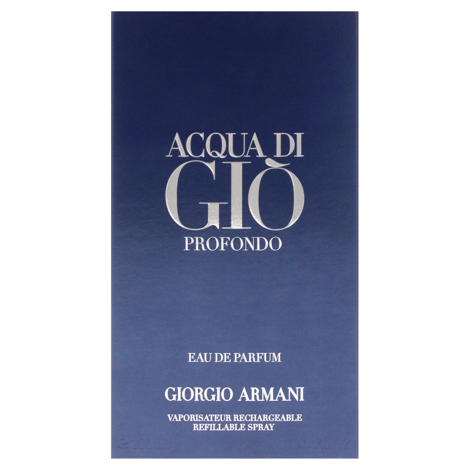 Acqua Di Gio Profondo by Giorgio Armani for Men - 3.3 oz EDP Spray, Clear, alternate image number 4