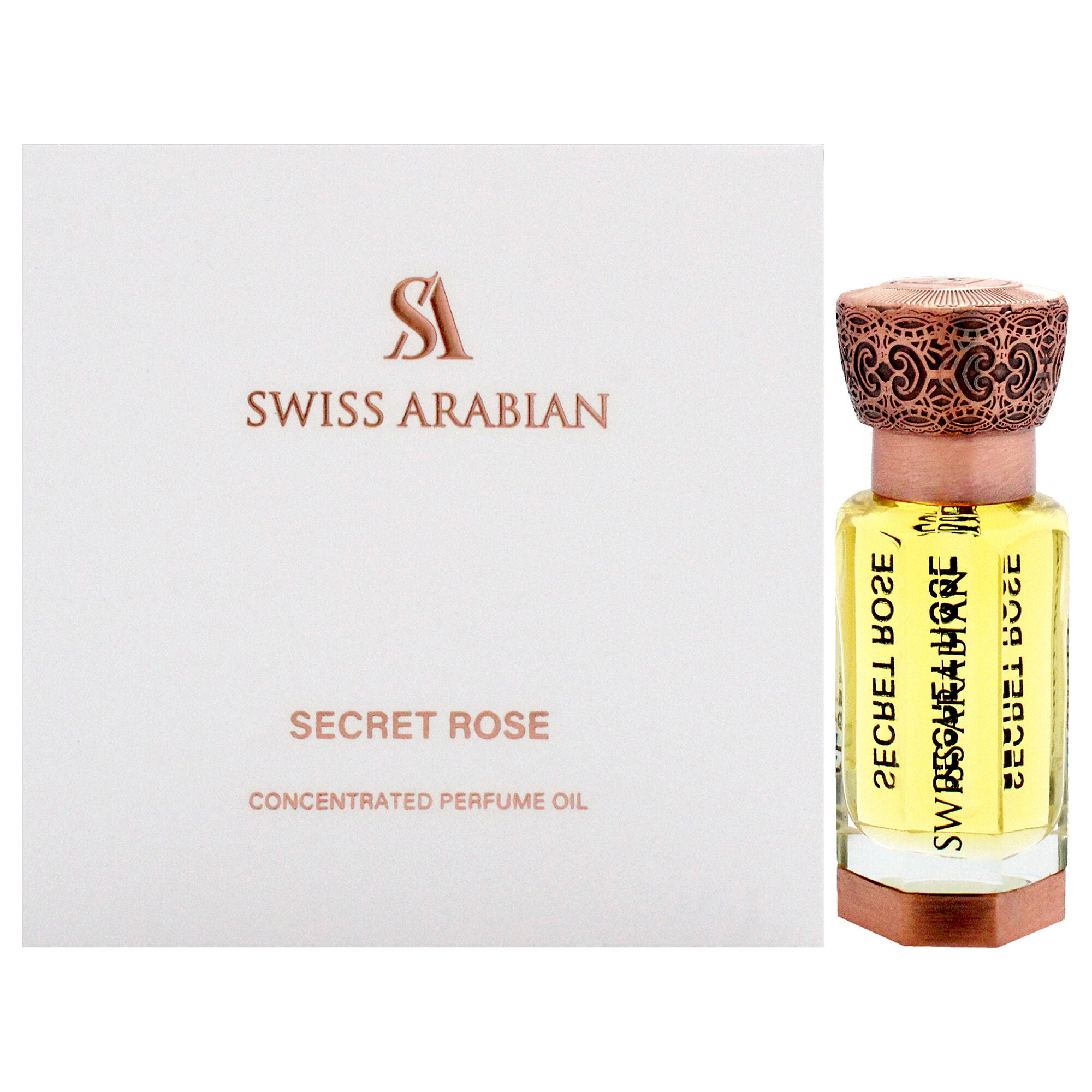 Secret Rose by Swiss Arabian for Unisex - 0.4 oz Parfum Oil, See Description, hi-res image number 0