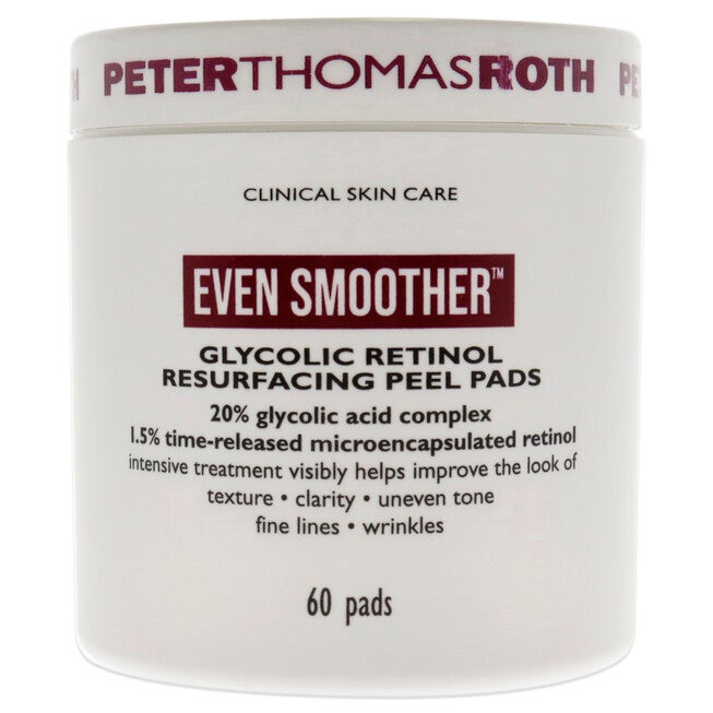Even Smoother Glycolic Retinol Resurfacing Peel Pads by Peter Thomas Roth for Women - 60 Pads Treatment, , alternate image number null