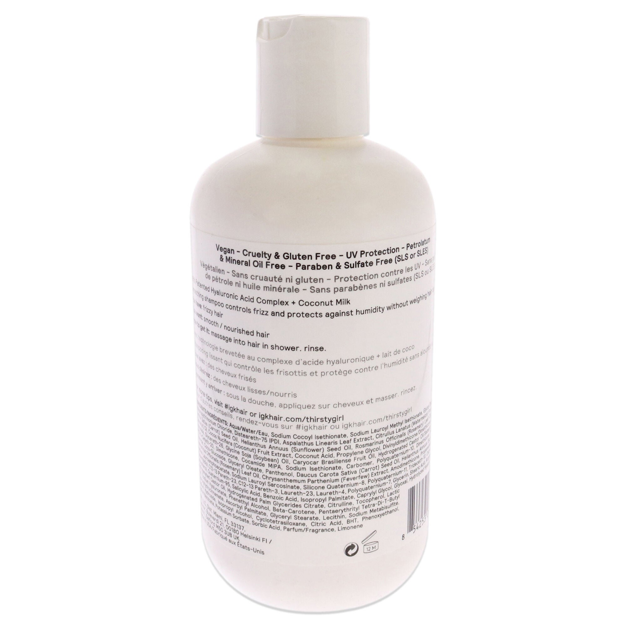 Thirsty Girl Coconut Milk Anti-Frizz Shampoo by IGK for Unisex - 8 oz Shampoo, See Description, alternate image number 1