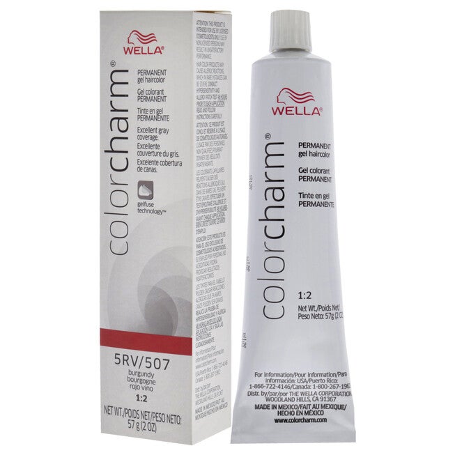 Color Charm Permanent Hair Color Gel - 5RV 507 Burgundy by Wella for Unisex - 2 oz Hair Color, NA, alternate image number null
