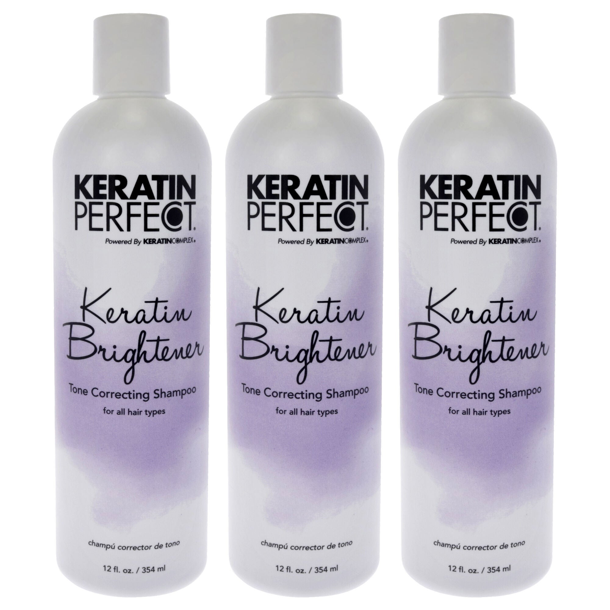 Keratin Brightener Shampoo by Keratin Perfect for Unisex - 12 oz Shampoo - Pack of 3, See Description, hi-res image number 0