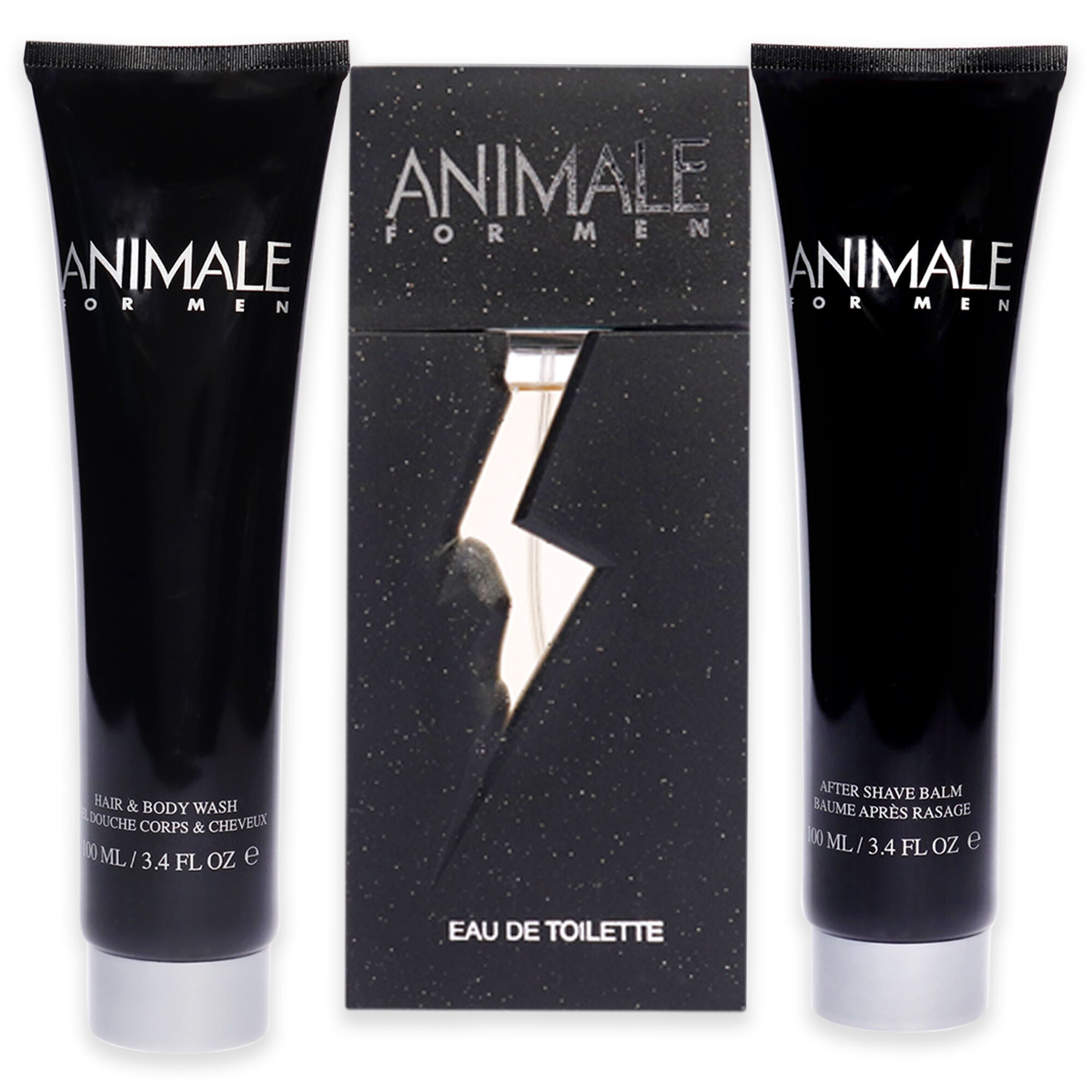 Animale by Animale for Men - 3 Pc Gift Set 3.4oz EDT Spray, 3.4oz After Shave Balm, 3.4oz Hair and Body Wash, Clear, alternate image number 1