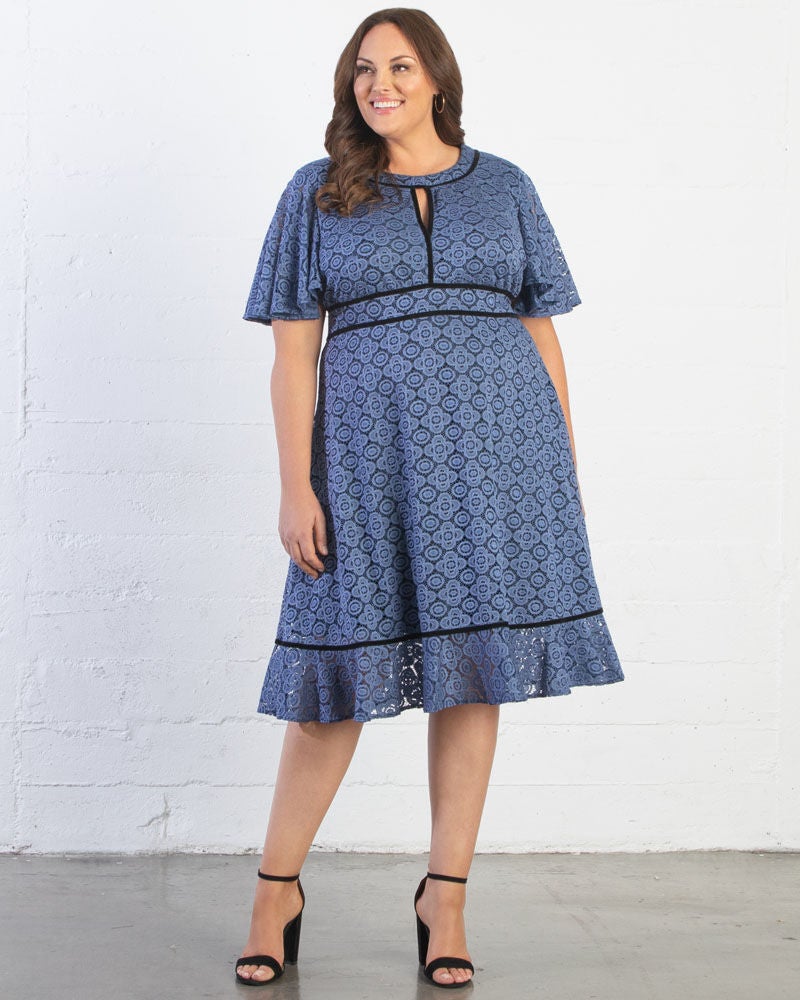 Middleton Lace Dress, Blue Belle, hi-res image number 0