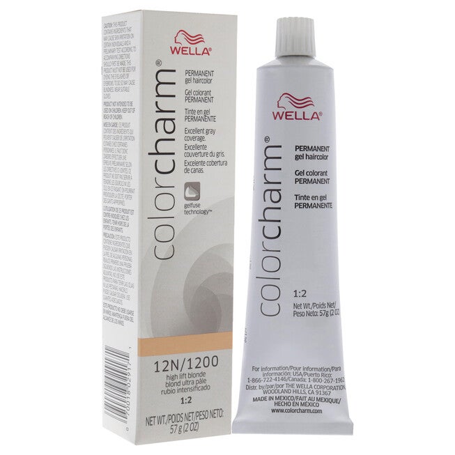 Color Charm Permanent Hair Color Gel - 12N 1200 Hight Lift Blonde by Wella for Unisex - 2 oz Hair Color, NA, alternate image number null