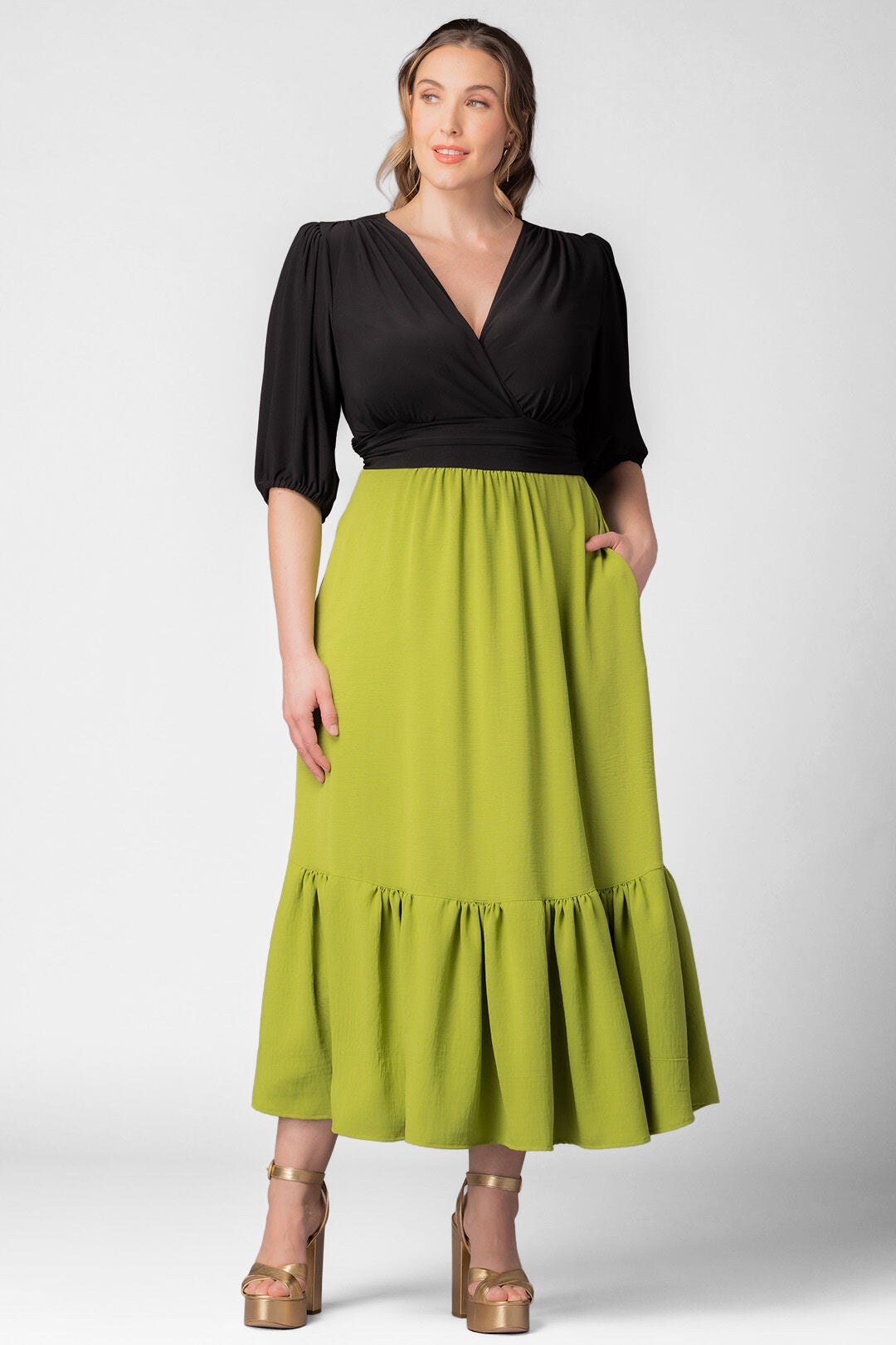 Danica Maxi Dress, Limelight / Black, hi-res image number 0
