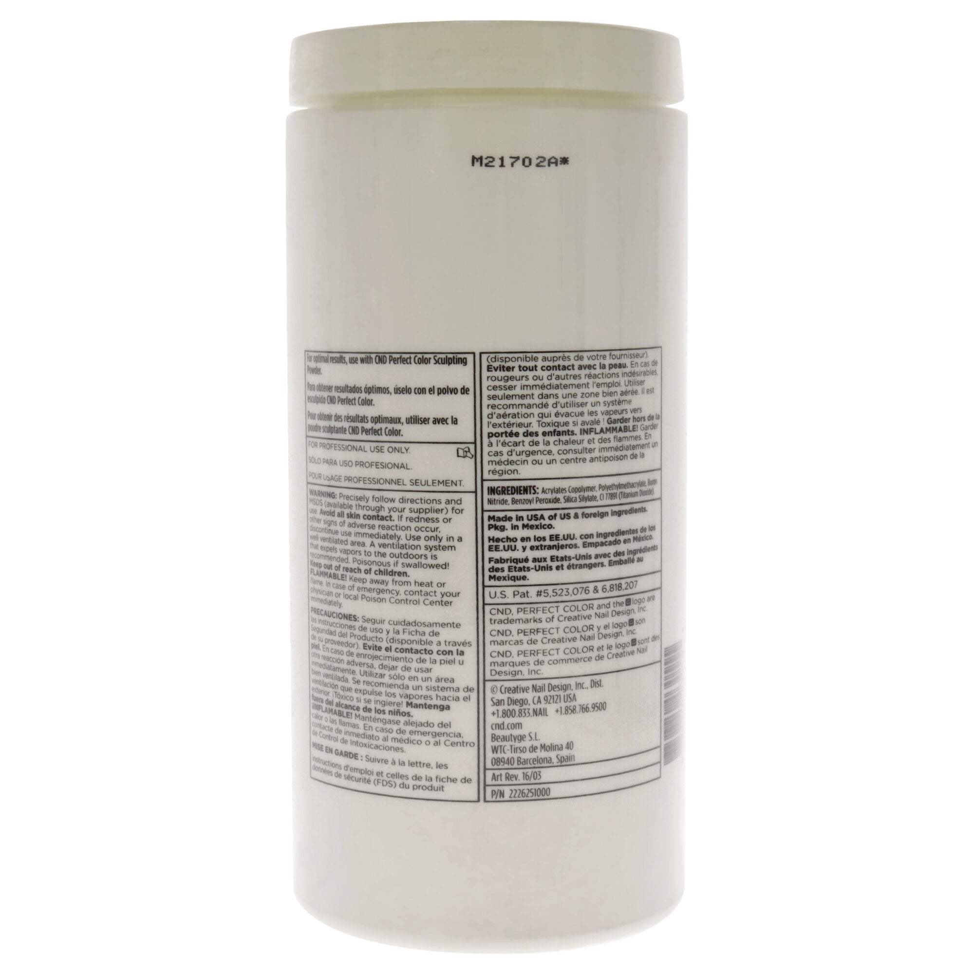 Perfect Color Sculpting Powder - Pure White Opaque by CND for Women - 32 oz Powder, See Description, alternate image number 1