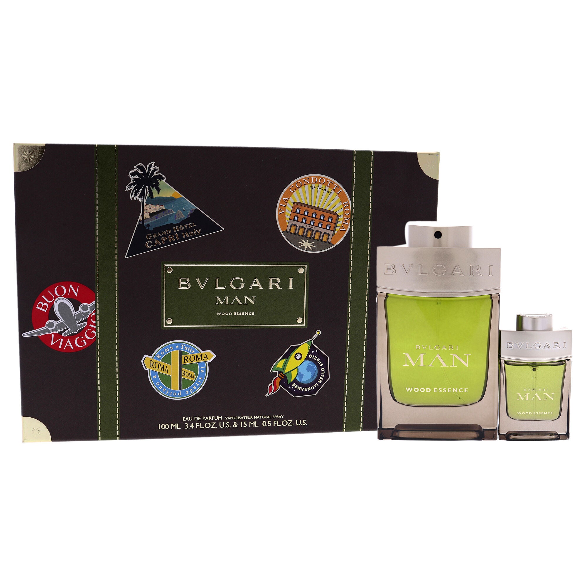 Bvlgari Man Wood Essence by Bvlgari for Men - 2 Pc Gift Set 3.4oz EDP, 0.5oz EDP Spray, See Description, hi-res image number 0