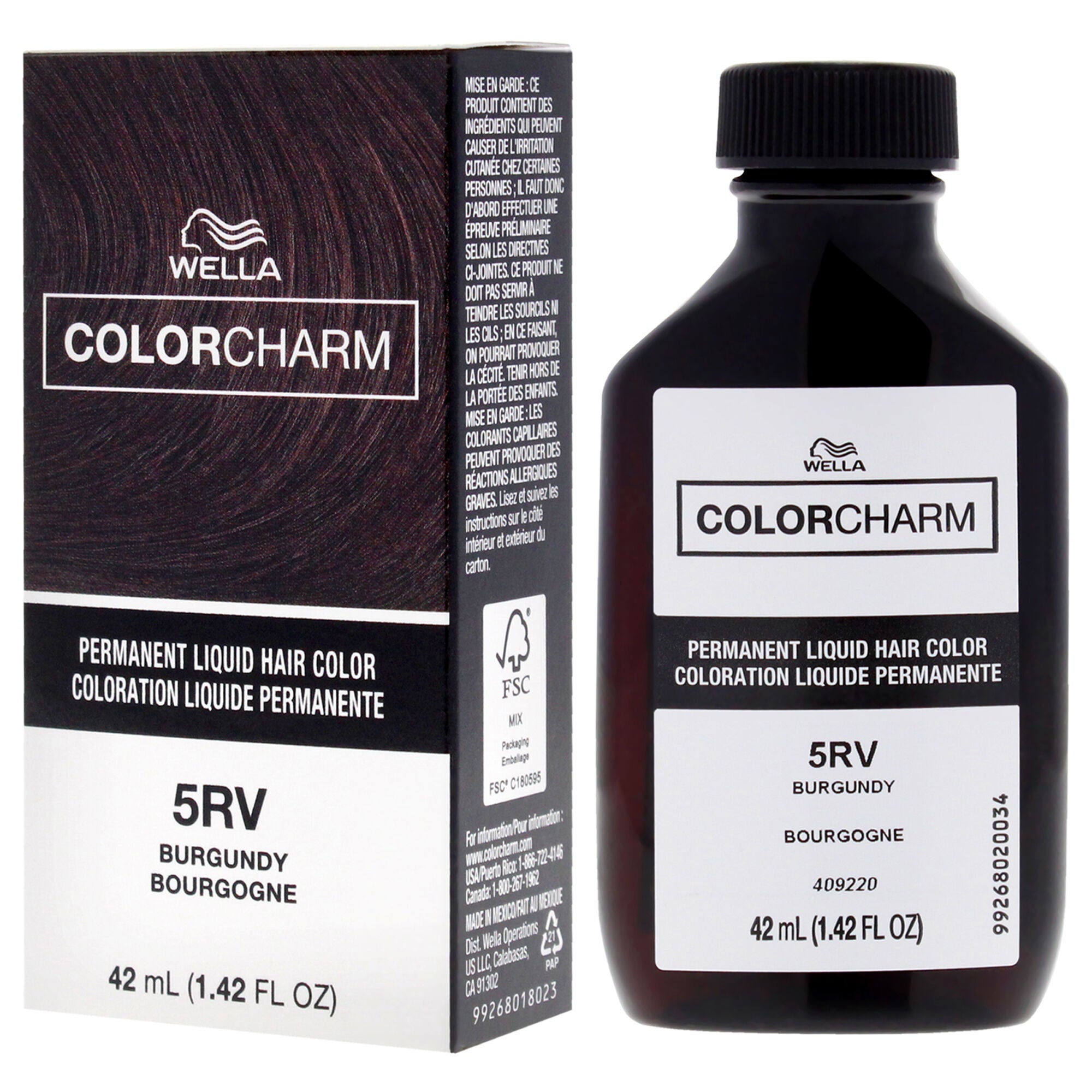 Color Charm Permanent Liquid Haircolor - 507 5RV Burgundy by Wella for Unisex - 1.4 oz Hair Color, See Description, alternate image number 3
