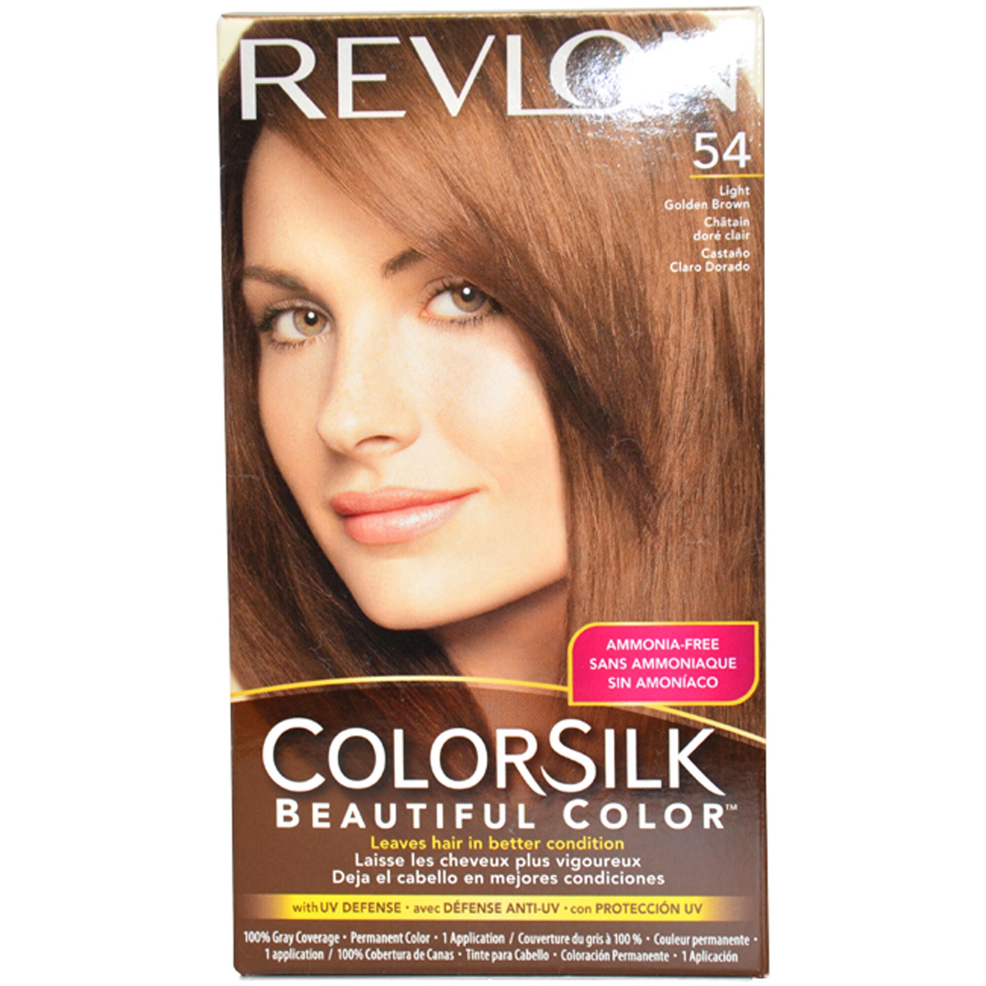 Colorsilk Beautiful Color - 54 Light Golden Brown by Revlon for Unisex - 1 Application Hair Color, See Description, hi-res image number 0