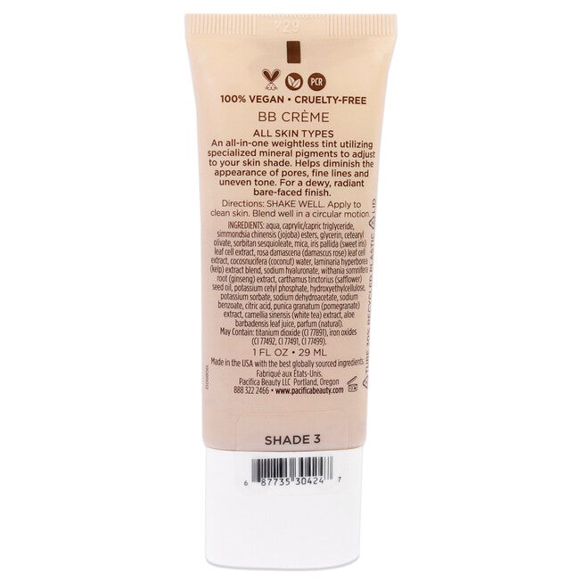 Alight Multi-Mineral BB Cream - 3 Dark by Pacifica for Women - 1 oz Makeup, NA, alternate image number null