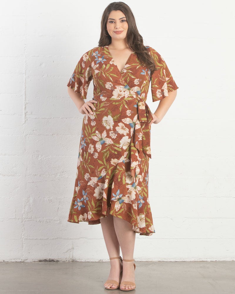 Chloe Crepe Wrap Dress, , alternate image number 2