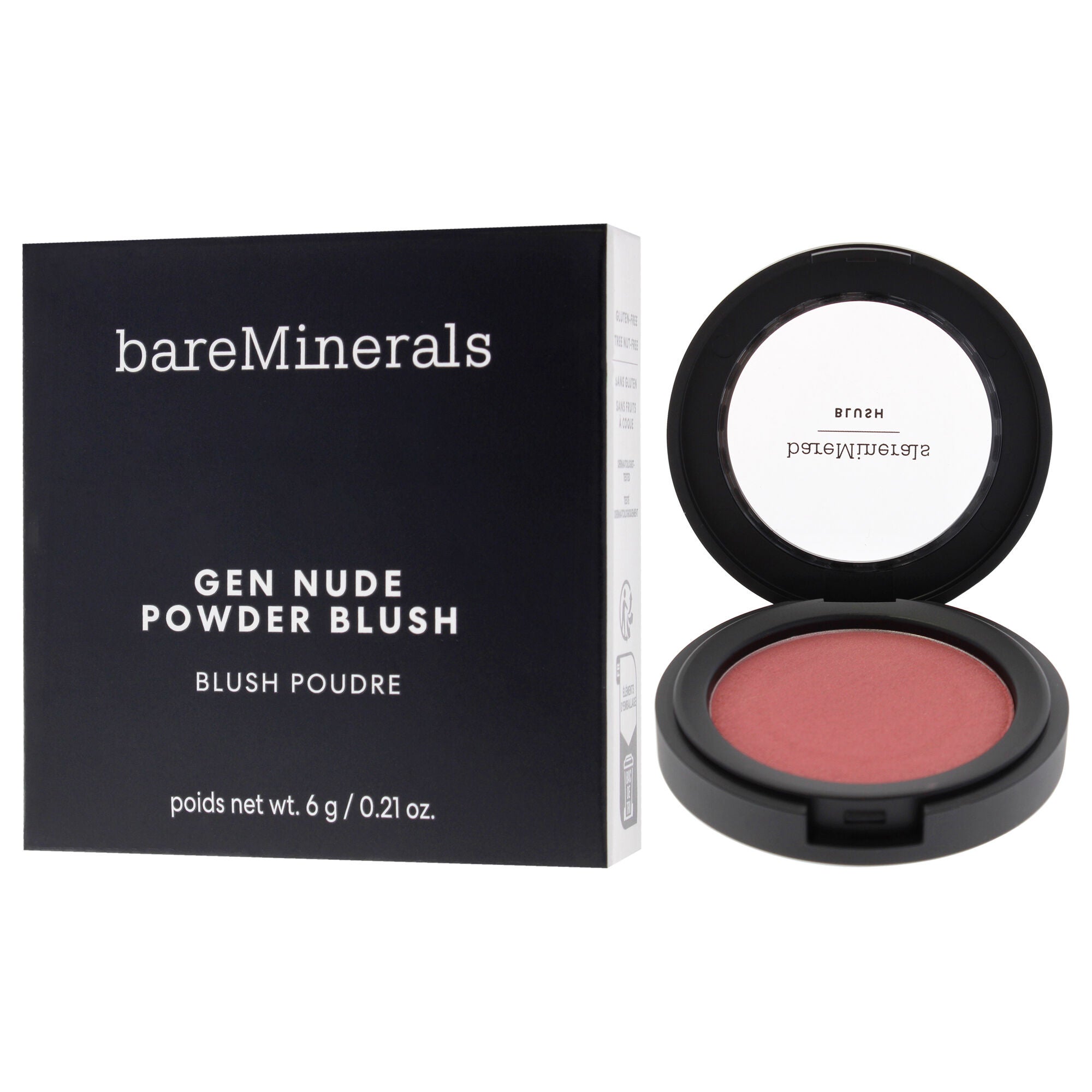 Gen Nude Powder Blush - On the Mauve by bareMinerals for Women - 0.21 oz Blush, Brown, alternate image number 3