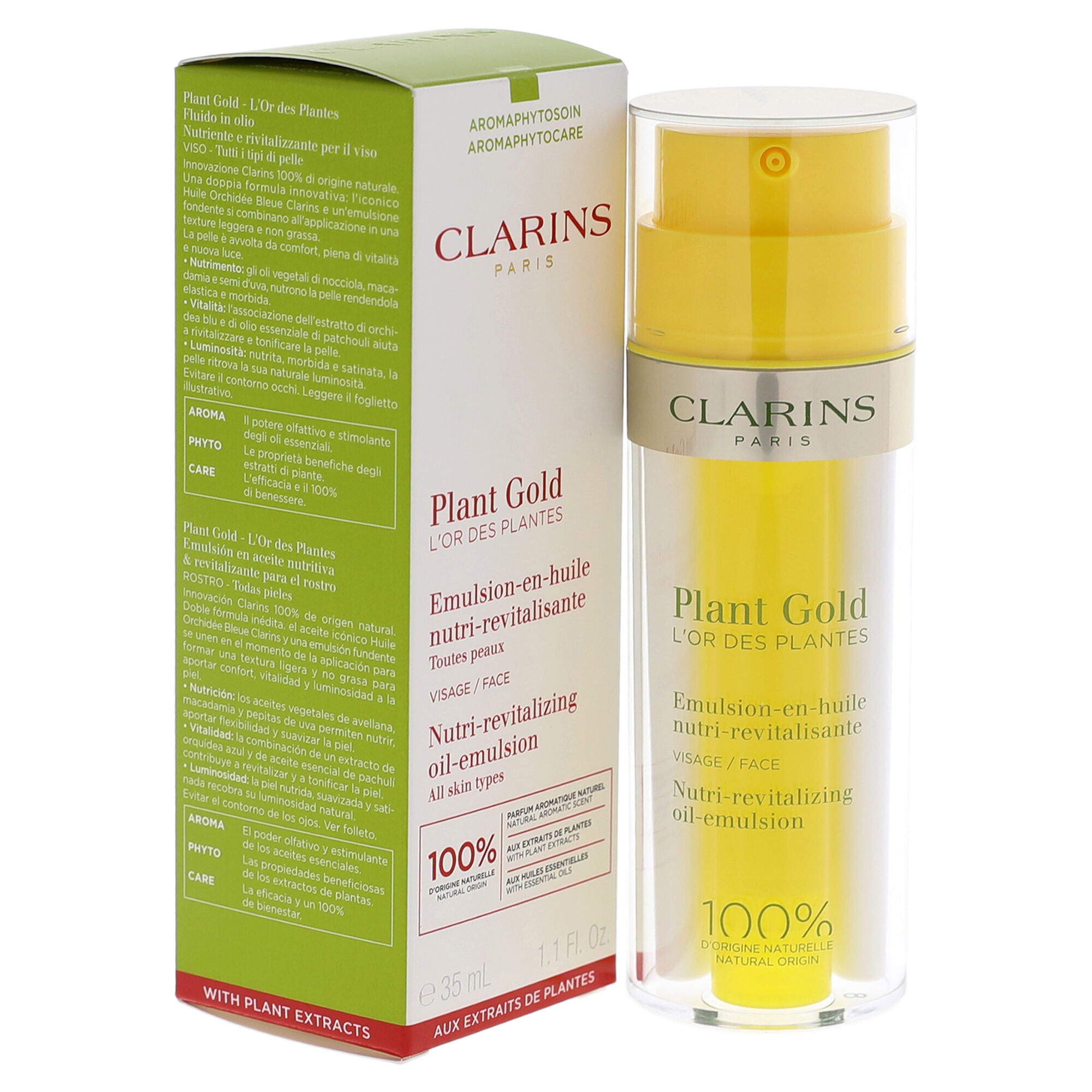 Plant Gold Nutri-Revitalizing Oil-Emulsion by Clarins for Unisex - 1.1 oz Emulsion, , alternate image number 7