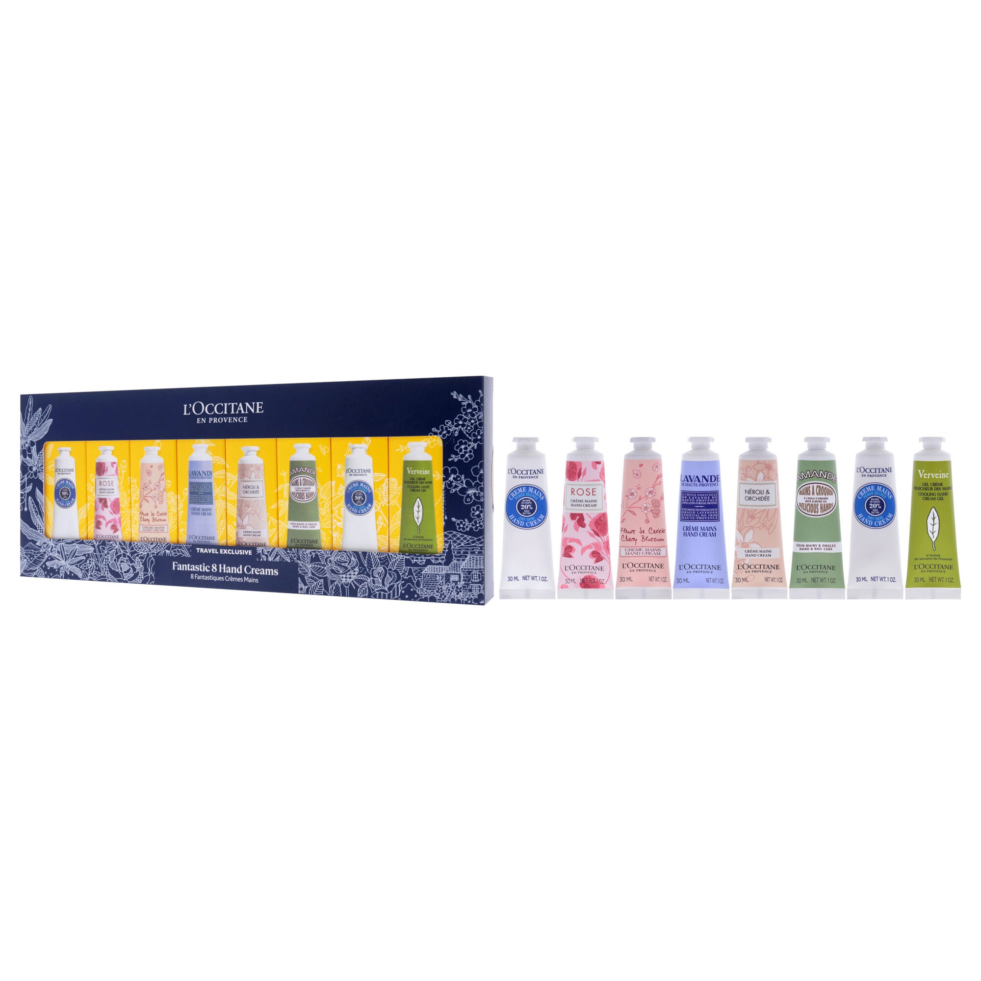"Fantastic 8 Hand Creams Kit by LOccitane for Unisex - 8 x 1 oz Shea Dry Skin, Rose, Cherry Blossom, Lavender, Pivoine Flora, Almond, Hand Cream", See Description, alternate image number 3