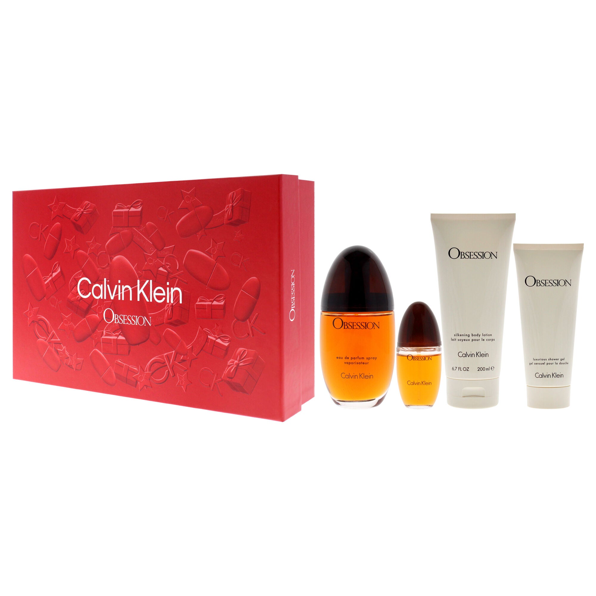 Obsession by Calvin Klein for Women - 4 Pc Gift Set 3.3oz EDP Spray, 0.5oz EDP Spray, 3.4oz Shower Gel, 6.7oz Body Lotion, See Description, alternate image number 3